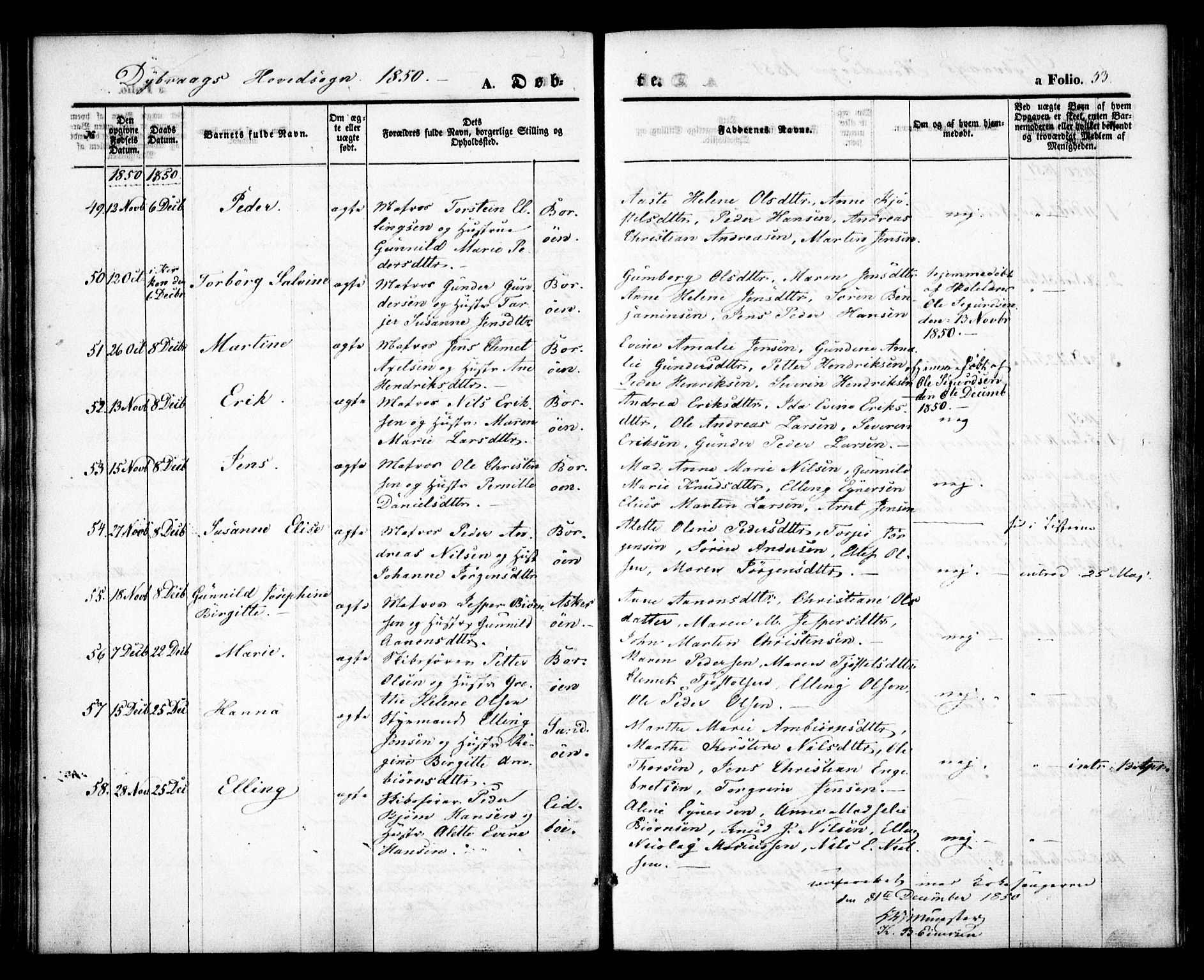 Dypvåg sokneprestkontor, AV/SAK-1111-0007/F/Fa/Faa/L0005: Ministerialbok nr. A 5, 1841-1854, s. 53