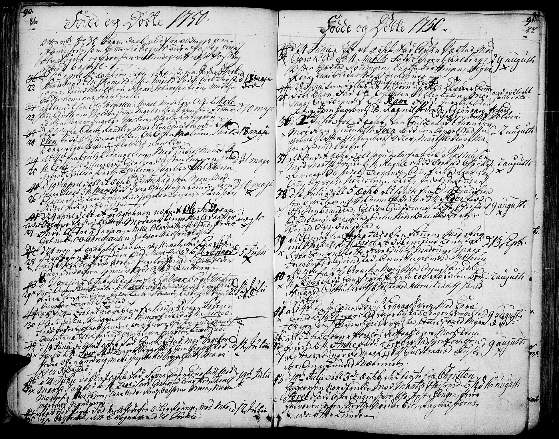 Ringebu prestekontor, AV/SAH-PREST-082/H/Ha/Haa/L0002: Ministerialbok nr. 2, 1734-1780, s. 86-87