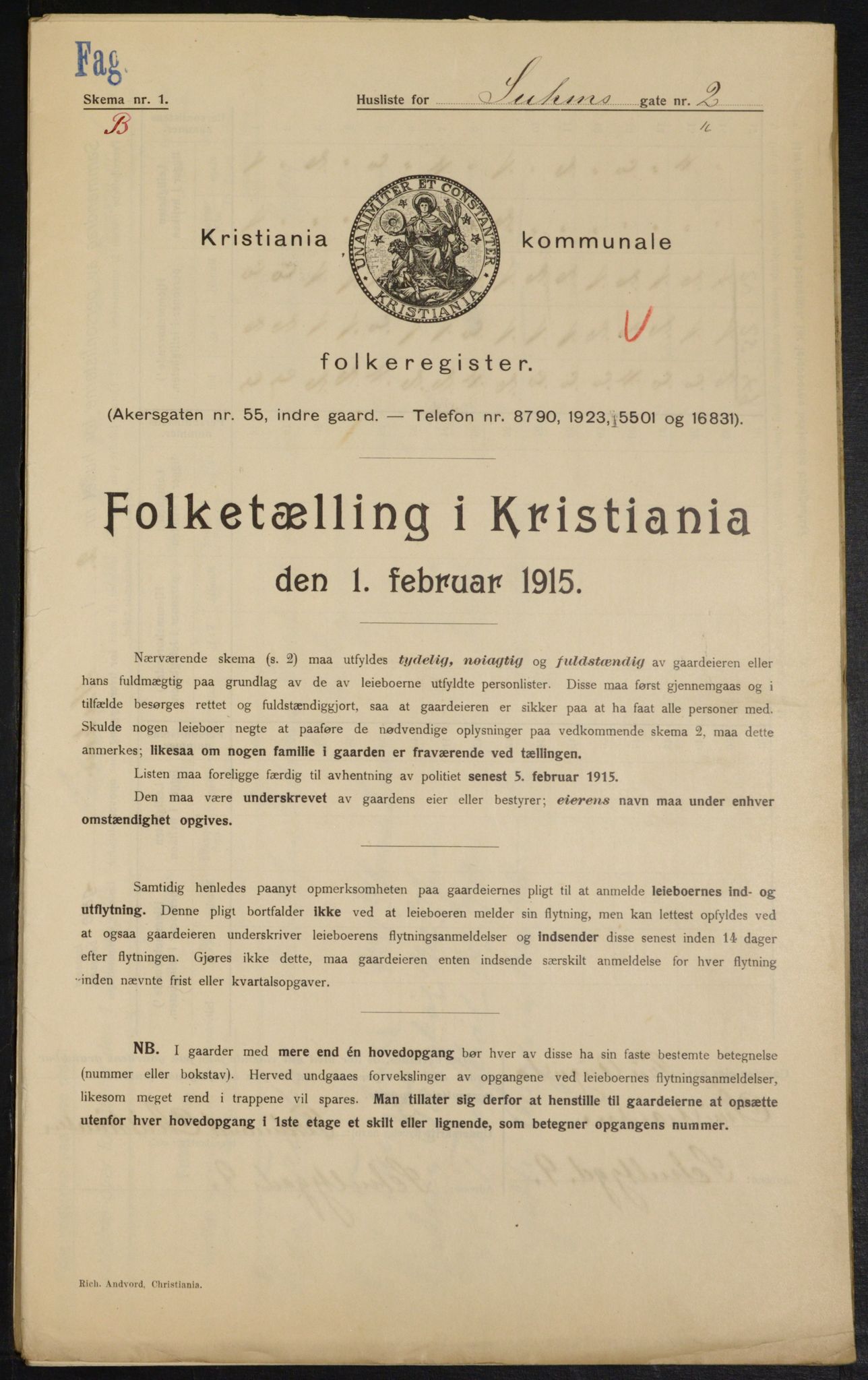 OBA, Kommunal folketelling 1.2.1915 for Kristiania, 1915, s. 104778