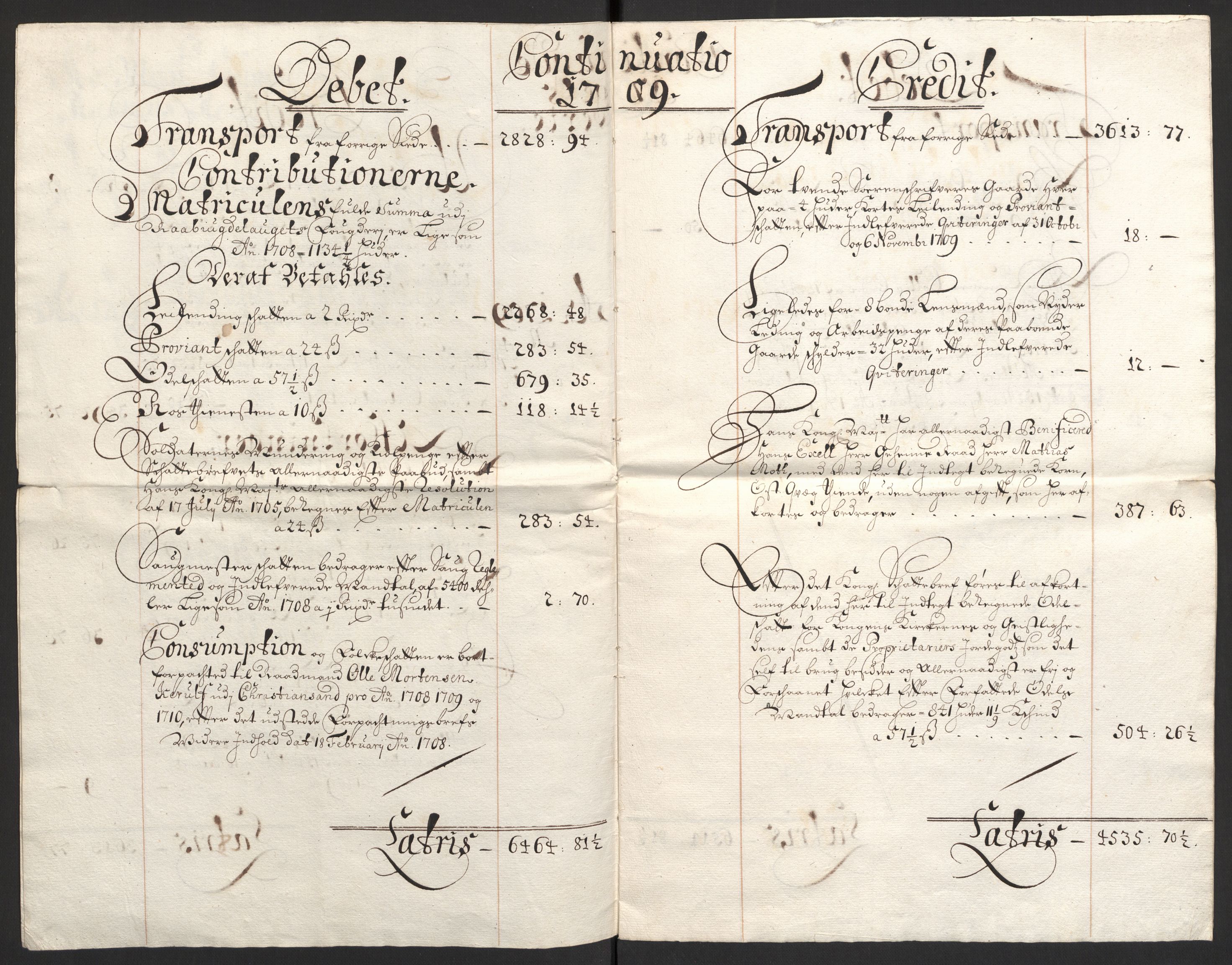 Rentekammeret inntil 1814, Reviderte regnskaper, Fogderegnskap, AV/RA-EA-4092/R40/L2449: Fogderegnskap Råbyggelag, 1709-1711, s. 5