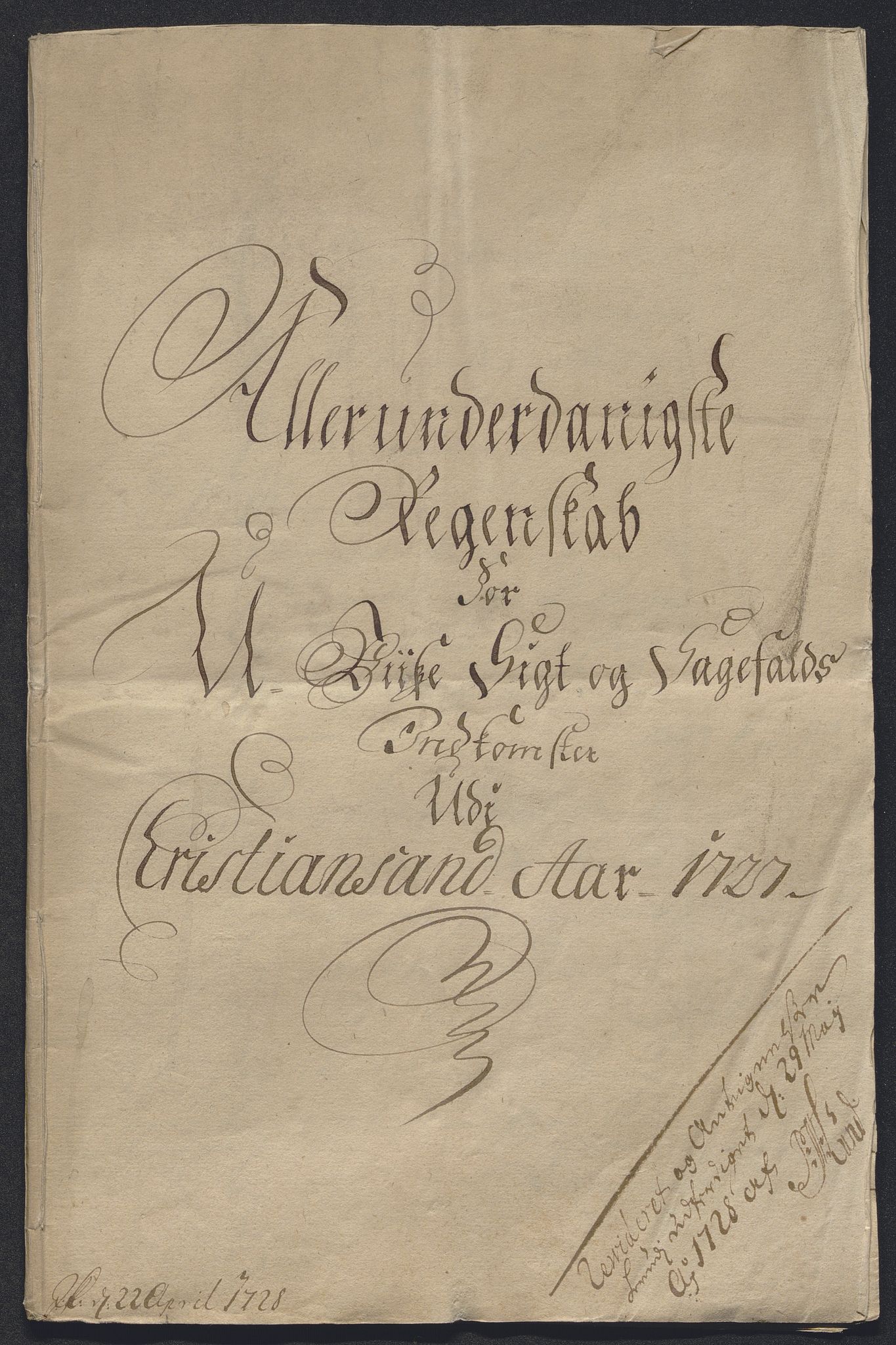 Rentekammeret inntil 1814, Reviderte regnskaper, Byregnskaper, AV/RA-EA-4066/R/Rm/L0286: [M19] Sikt og sakefall, 1719-1727, s. 603