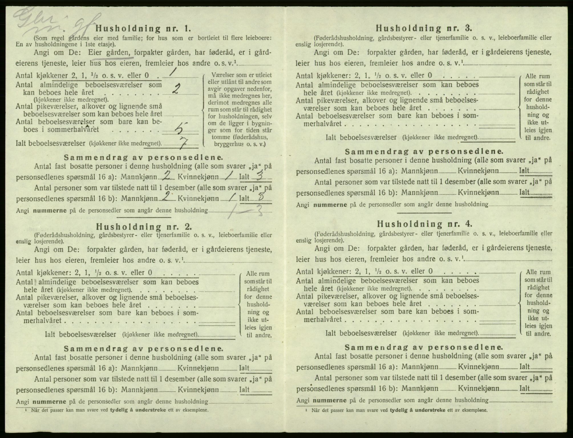 SAB, Folketelling 1920 for 1238 Kvam herred, 1920, s. 1116