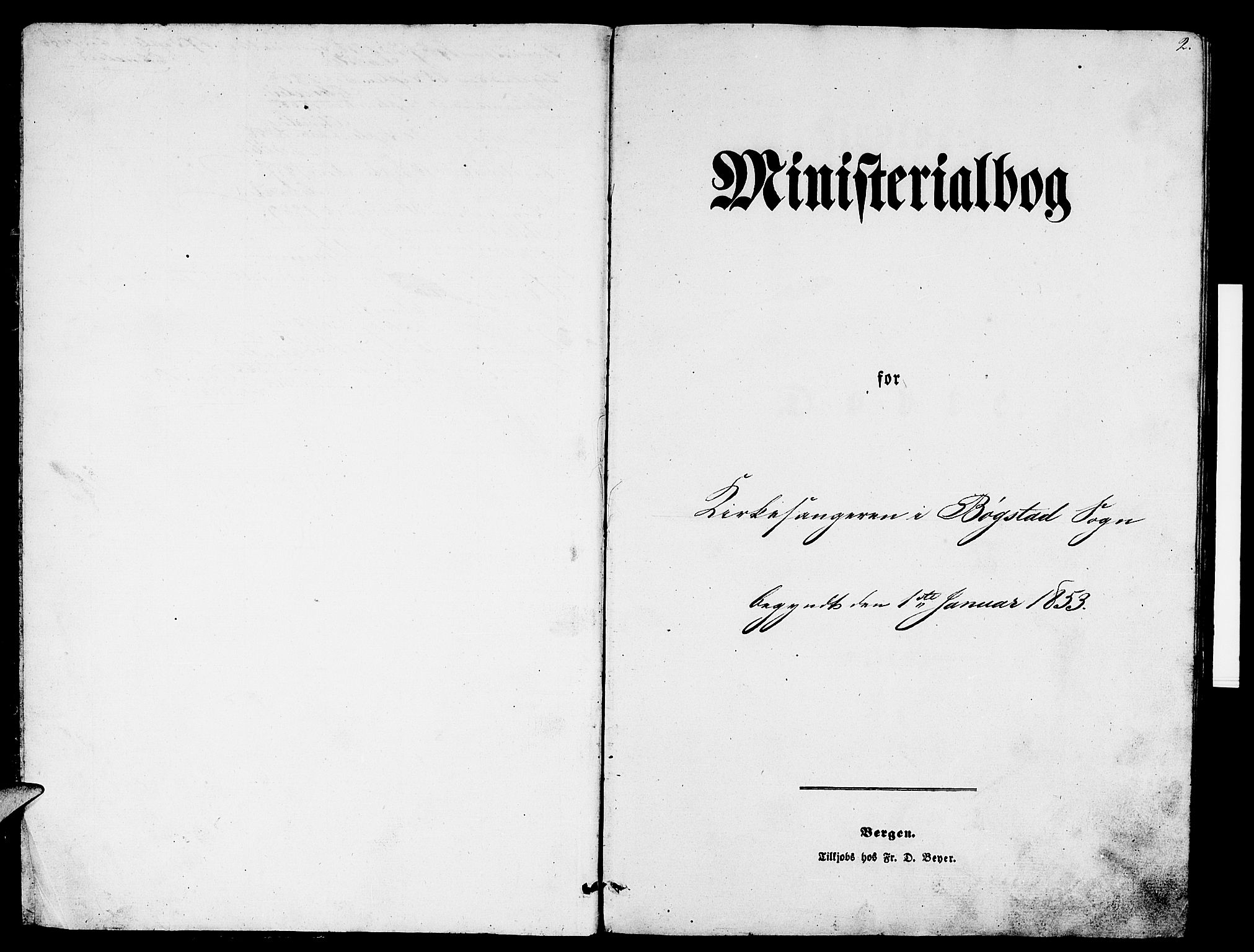 Gaular sokneprestembete, SAB/A-80001/H/Hab: Klokkerbok nr. B 1, 1853-1863, s. 2