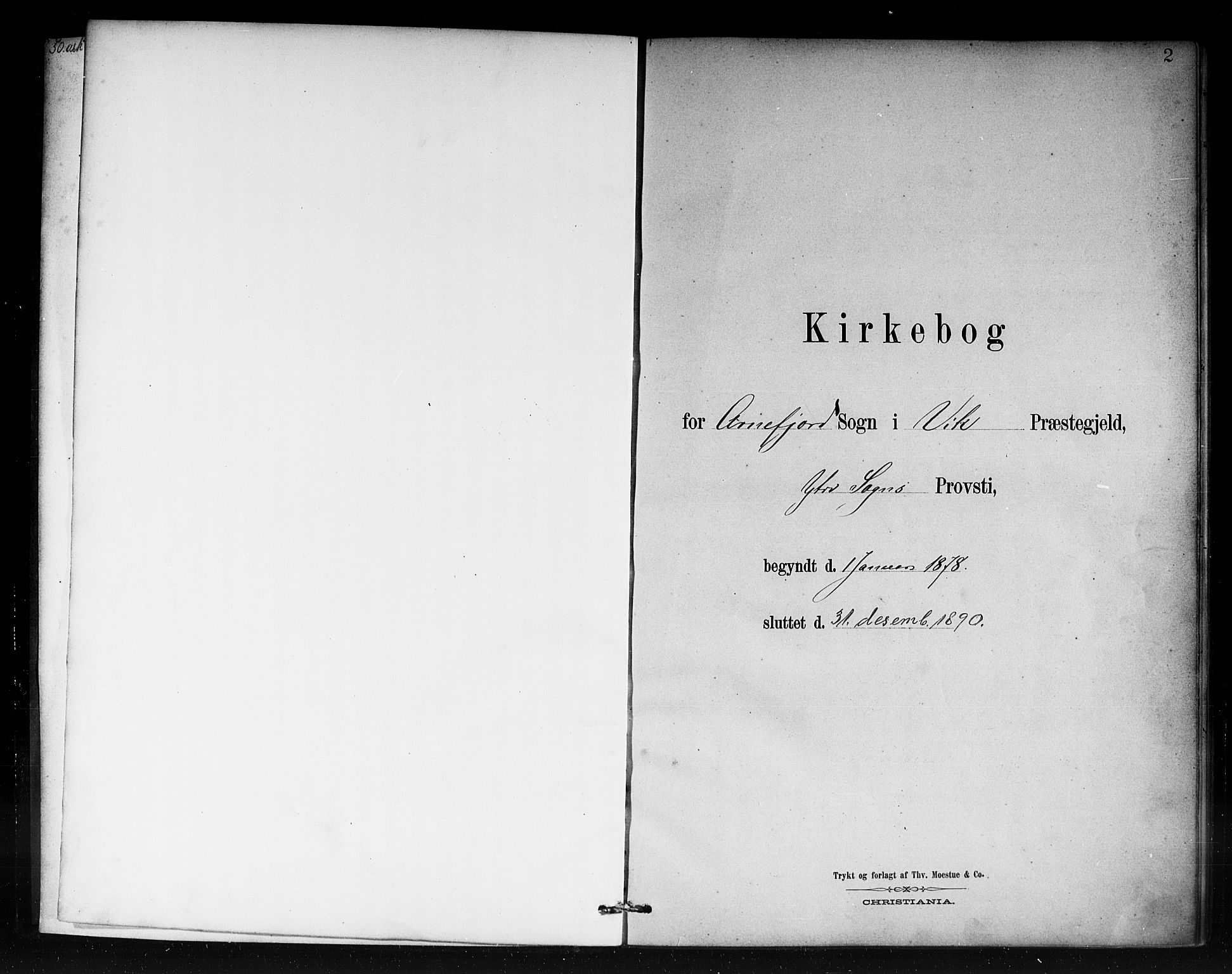Vik sokneprestembete, SAB/A-81501: Ministerialbok nr. C 1, 1878-1890, s. 2