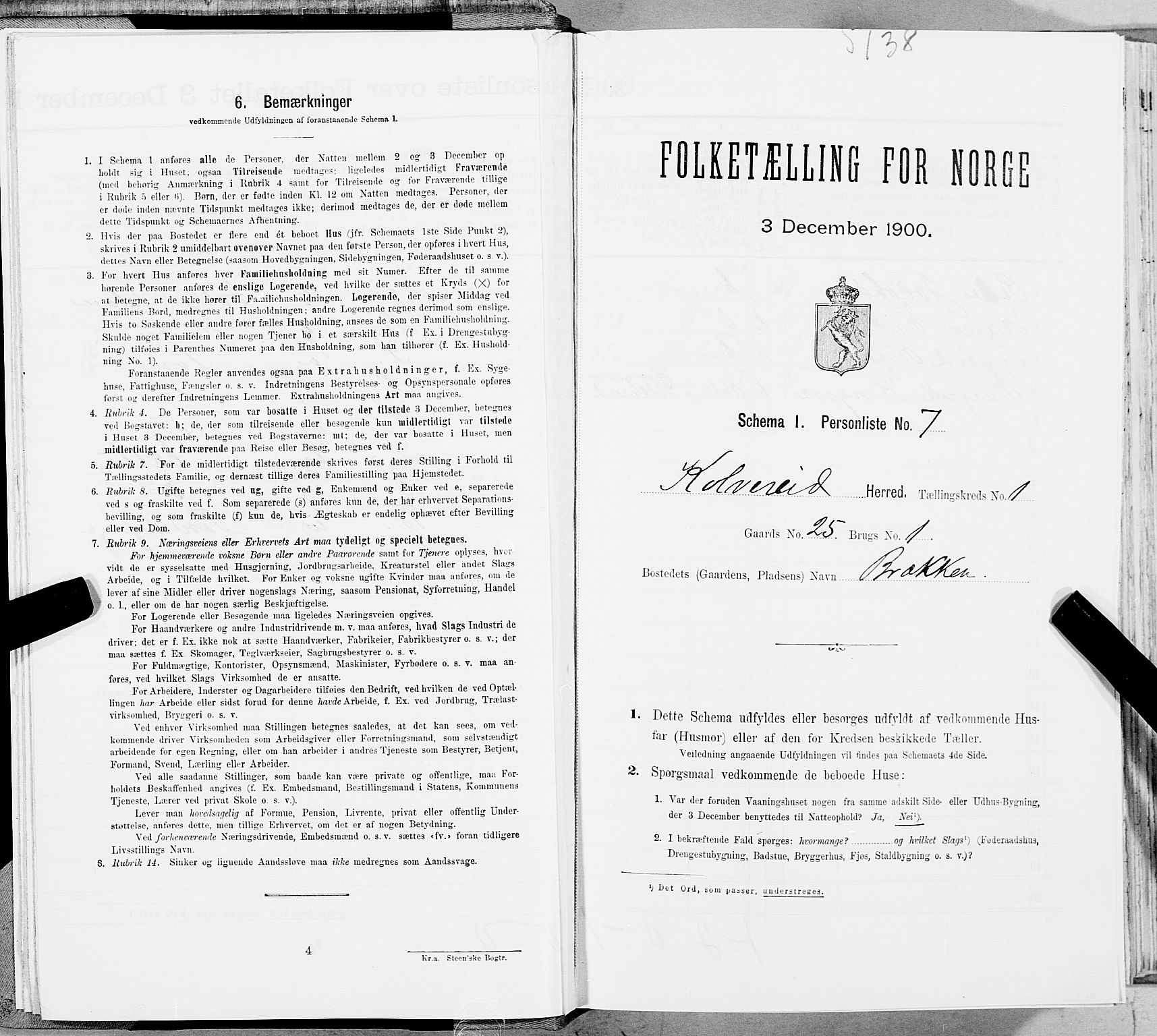 SAT, Folketelling 1900 for 1752 Kolvereid herred, 1900, s. 32