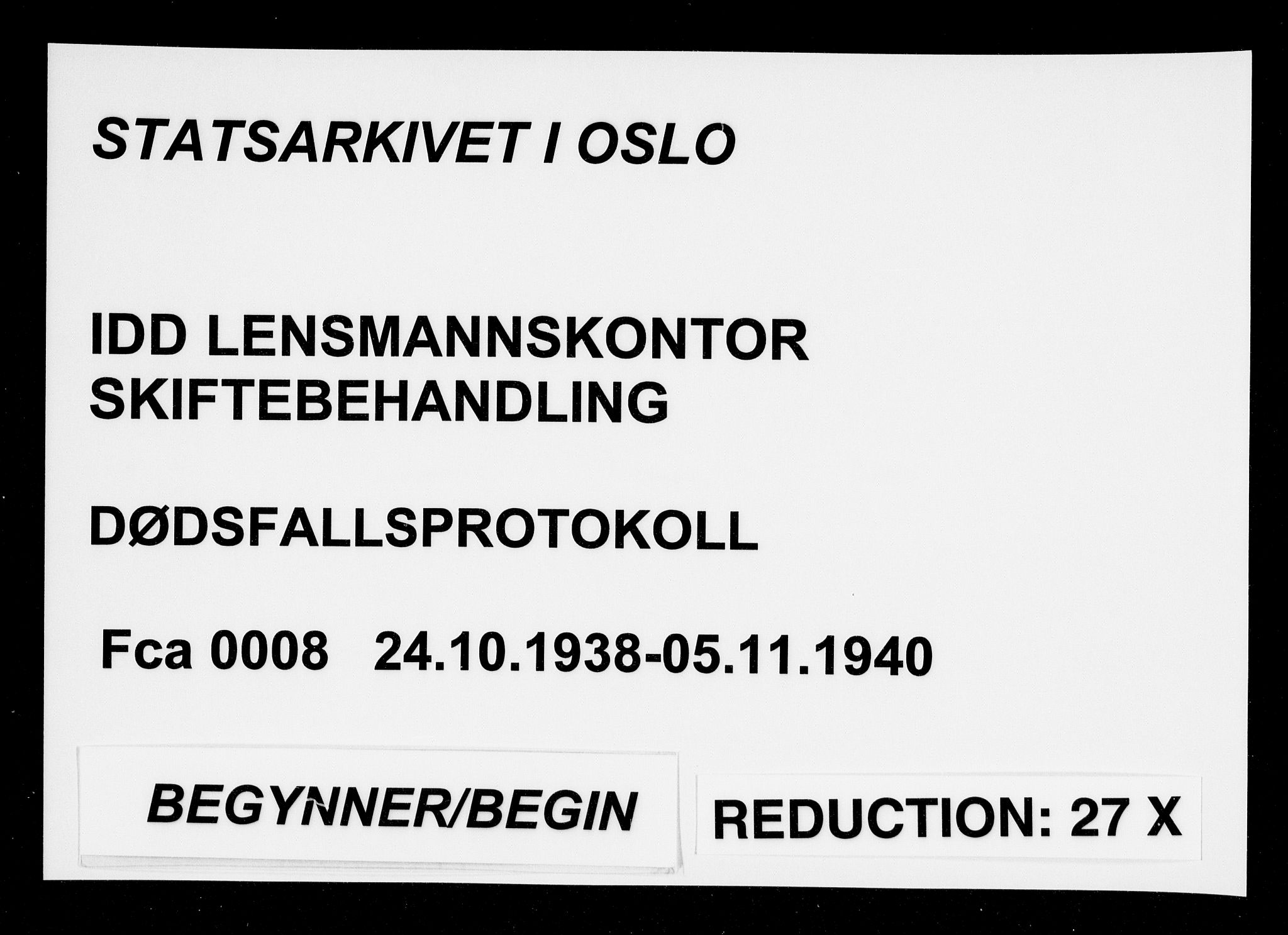 Idd lensmannsarkiv, SAO/A-10633/H/Ha/L0008: Dødsfallsprotokoll, 1938-1940