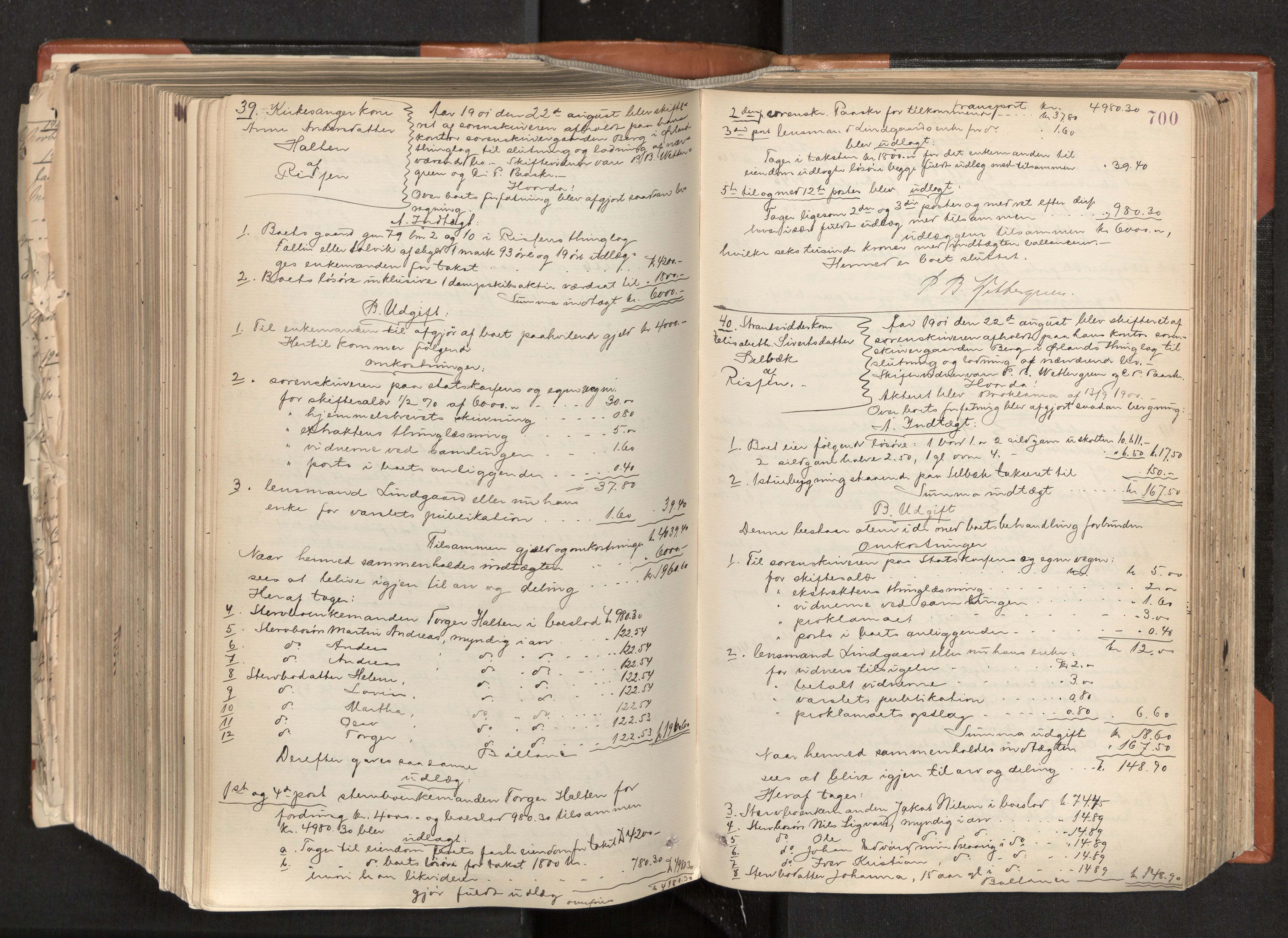 Fosen sorenskriveri, AV/SAT-A-1107/1/3/3A/L0028: Skifteutlodningsprotokoll nr. 7, 1887-1904, s. 700
