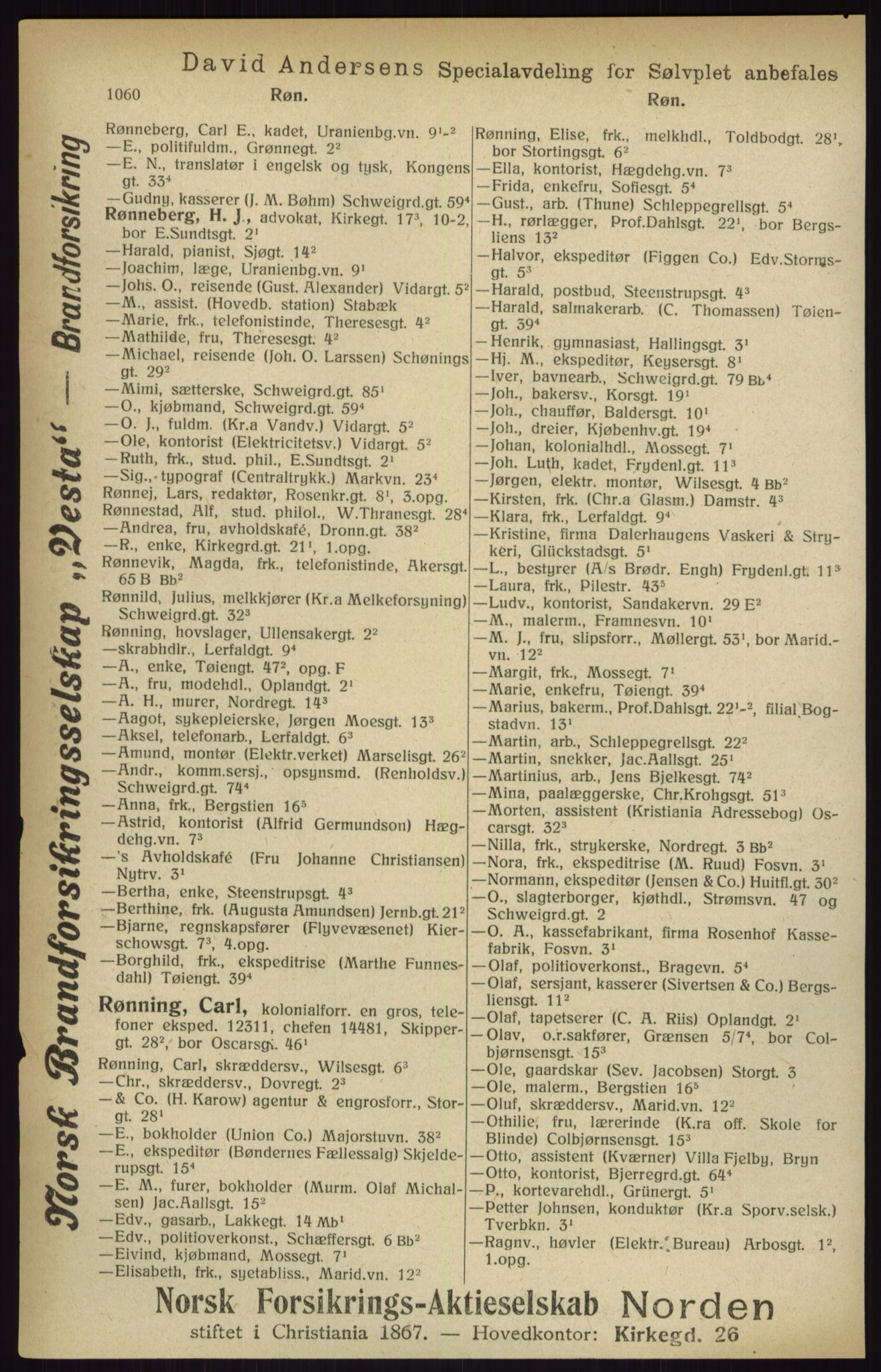 Kristiania/Oslo adressebok, PUBL/-, 1916, s. 1060