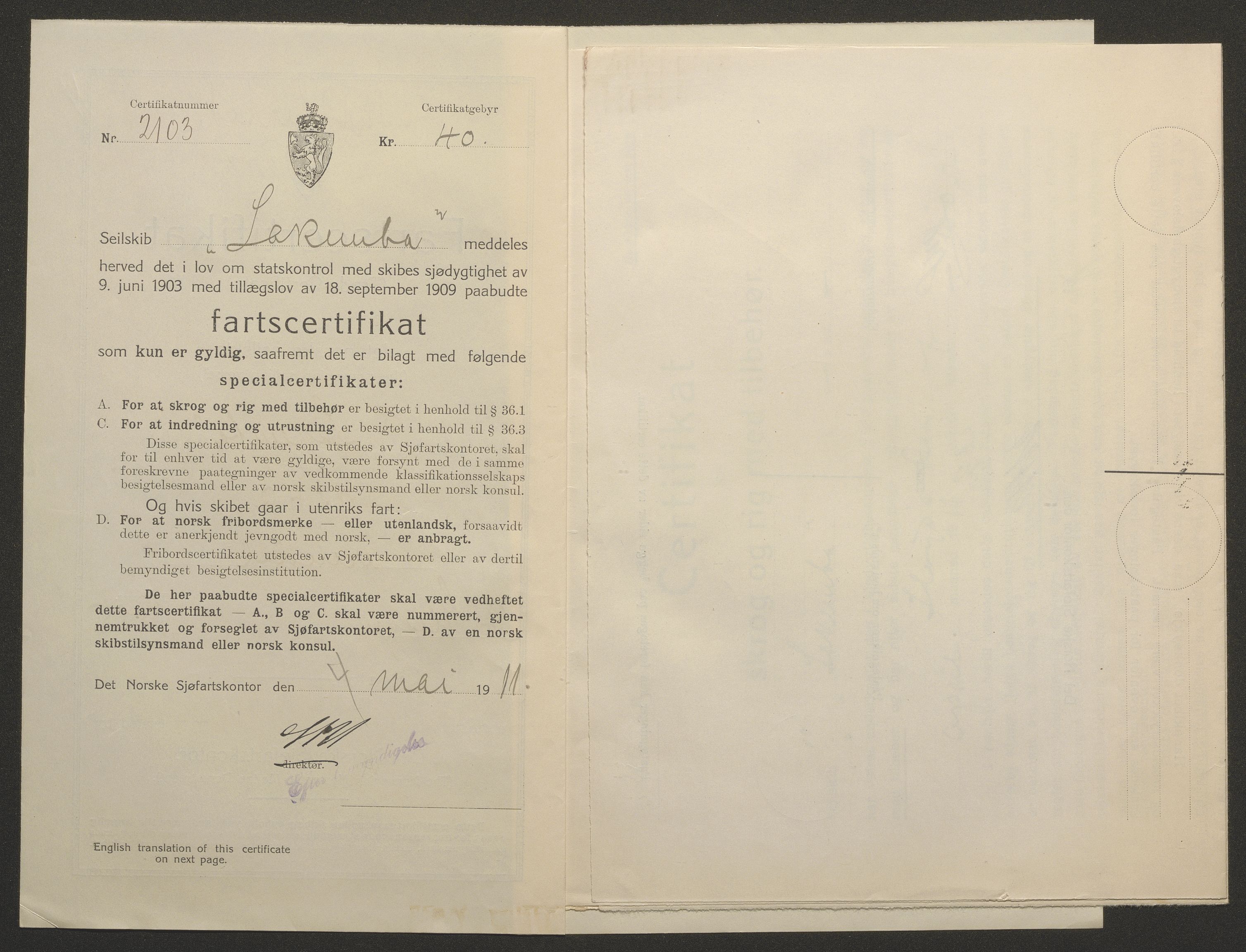Sjøfartsdirektoratet med forløpere, skipsmapper slettede skip, AV/RA-S-4998/F/Fa/L0638: --, 1866-1933, s. 19