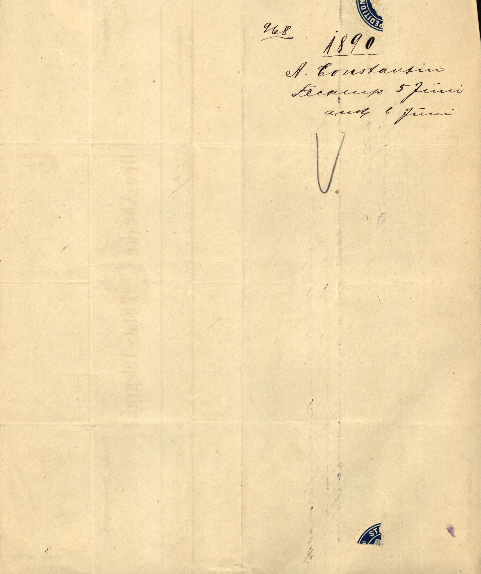 Pa 63 - Østlandske skibsassuranceforening, VEMU/A-1079/G/Ga/L0025/0003: Havaridokumenter / Josephine, Carl, Johanna, Castro, Comorin, Corona, 1890, s. 33