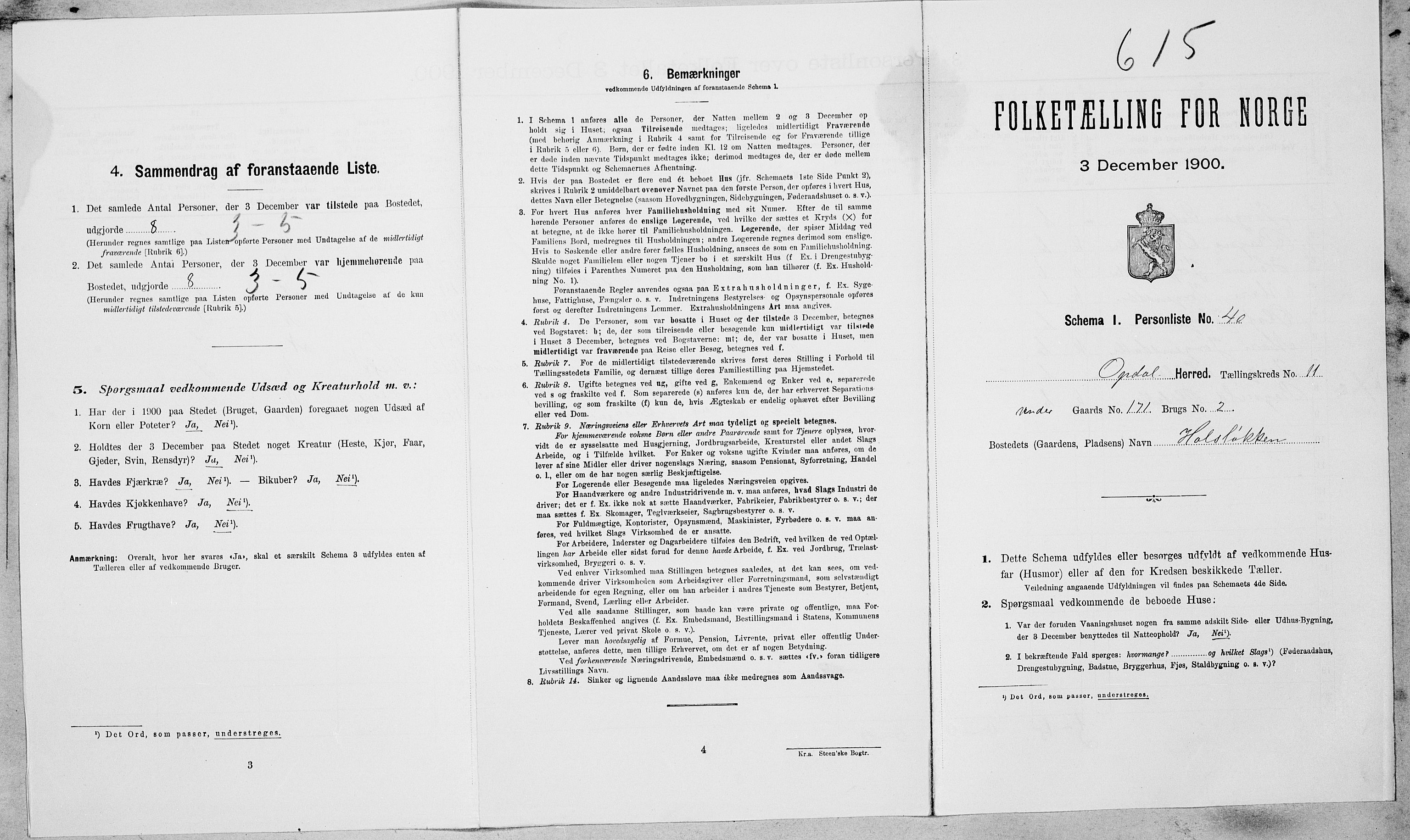 SAT, Folketelling 1900 for 1634 Oppdal herred, 1900, s. 926