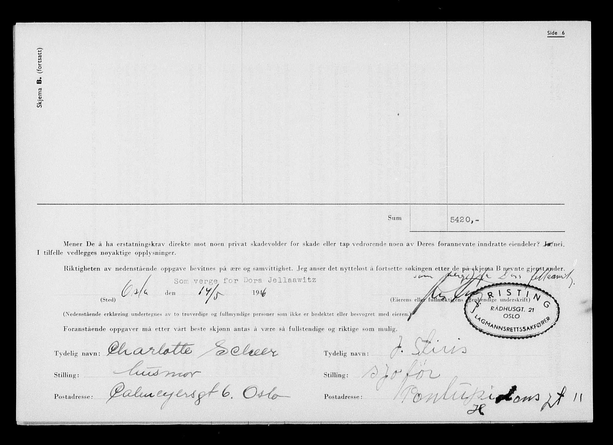 Justisdepartementet, Tilbakeføringskontoret for inndratte formuer, AV/RA-S-1564/H/Hc/Hcc/L0948: --, 1945-1947, s. 28