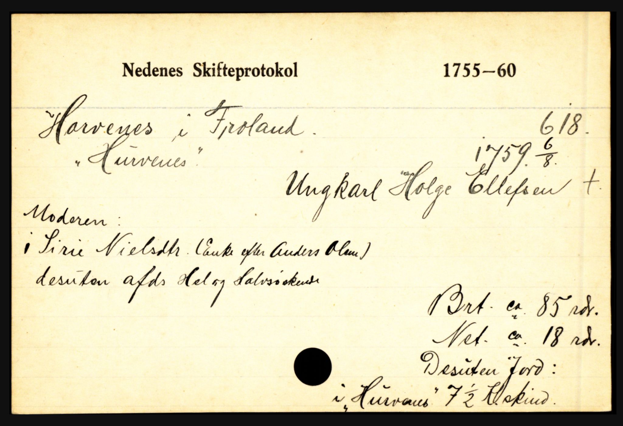 Nedenes sorenskriveri før 1824, AV/SAK-1221-0007/H, s. 13075