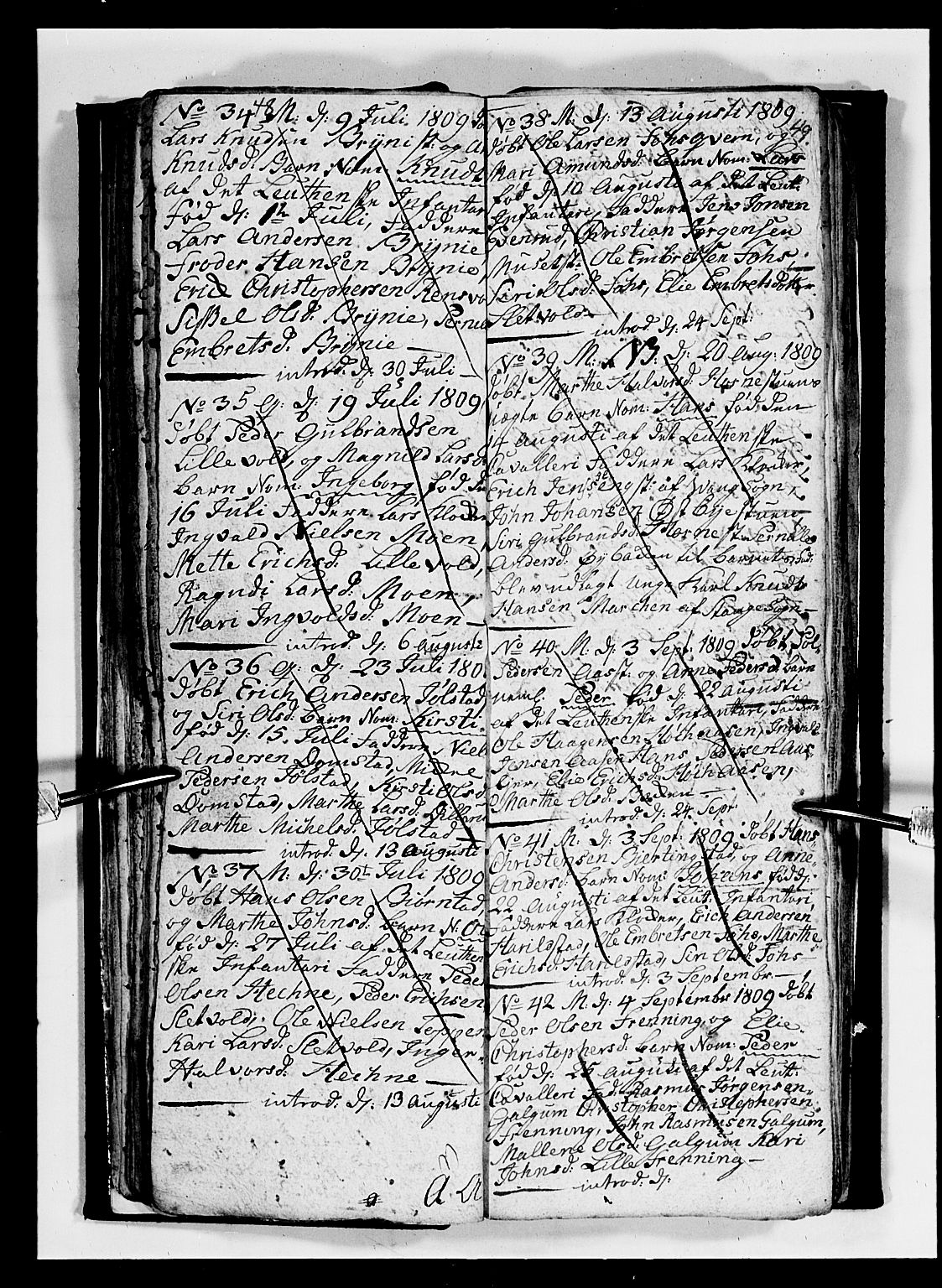 Romedal prestekontor, AV/SAH-PREST-004/L/L0004: Klokkerbok nr. 4, 1807-1814, s. 48-49