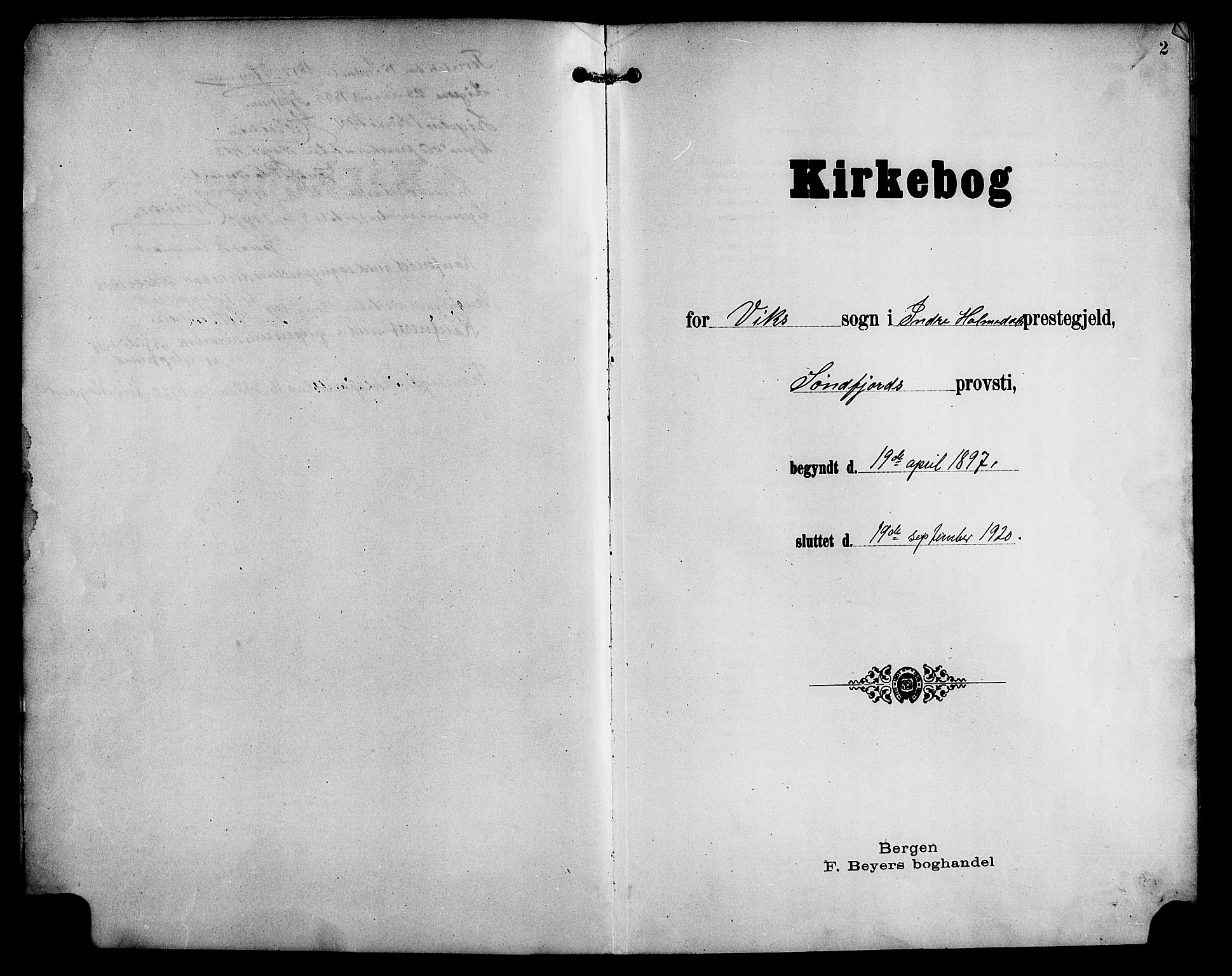 Gaular sokneprestembete, SAB/A-80001/H/Hab: Klokkerbok nr. C 4, 1895-1920, s. 2