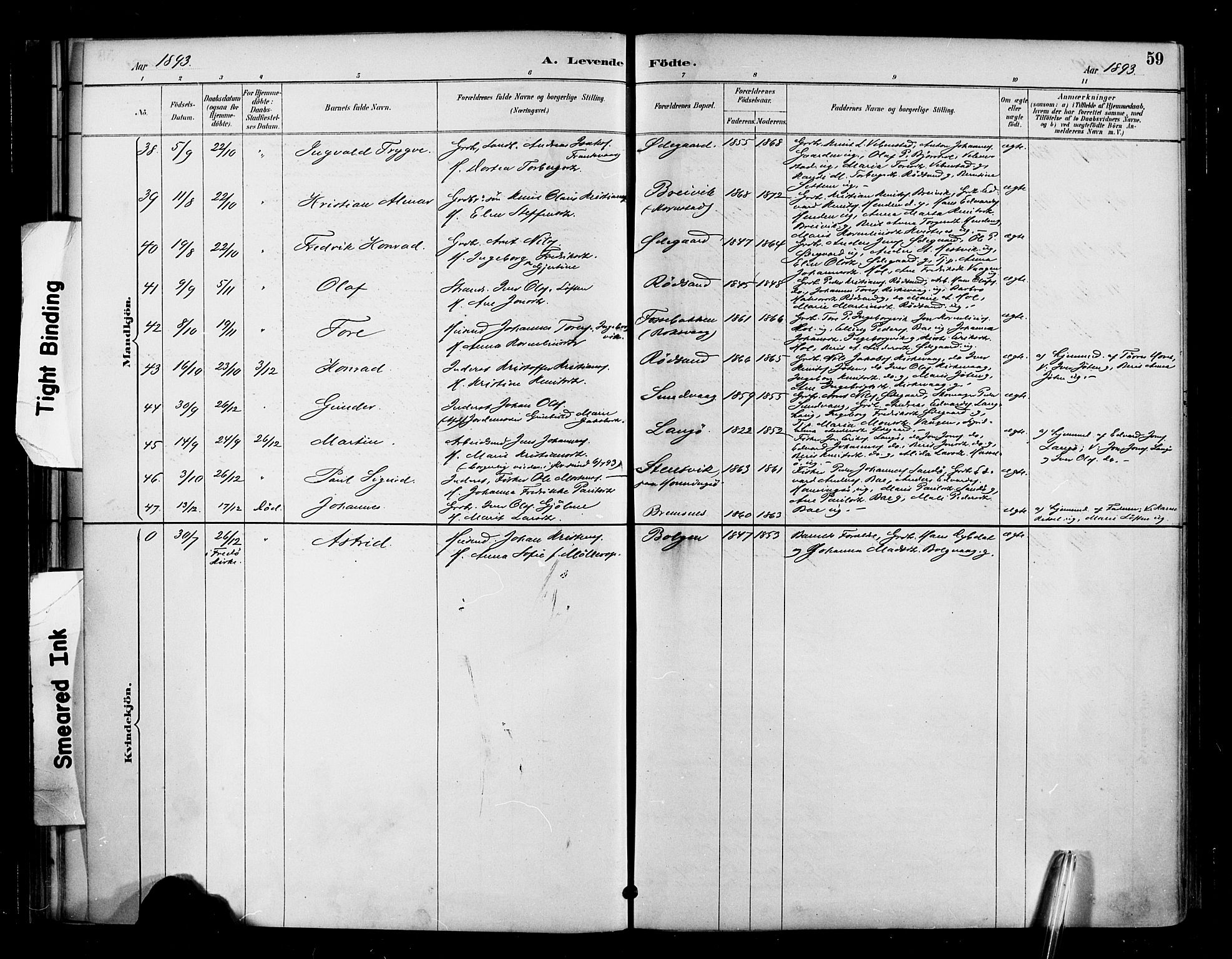 Ministerialprotokoller, klokkerbøker og fødselsregistre - Møre og Romsdal, AV/SAT-A-1454/569/L0819: Ministerialbok nr. 569A05, 1885-1899, s. 59