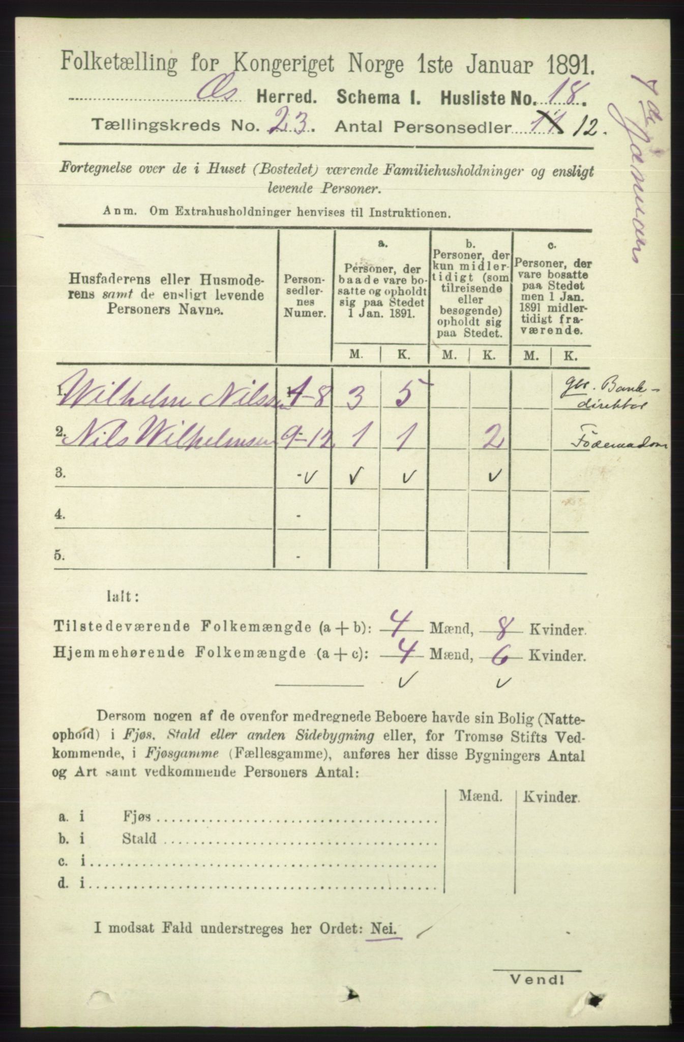 RA, Folketelling 1891 for 1243 Os herred, 1891, s. 5064