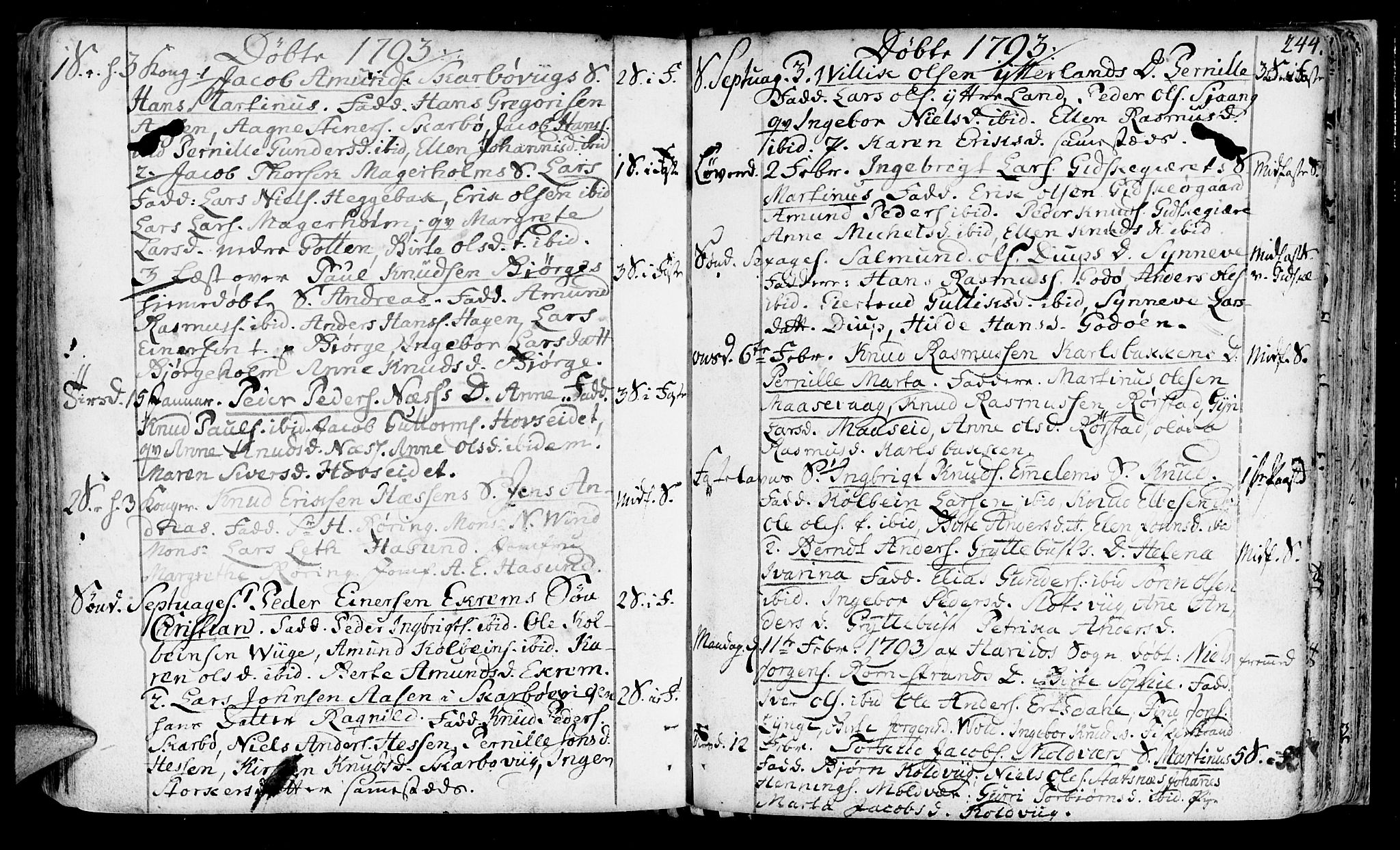 Ministerialprotokoller, klokkerbøker og fødselsregistre - Møre og Romsdal, AV/SAT-A-1454/528/L0392: Ministerialbok nr. 528A03, 1762-1800, s. 244