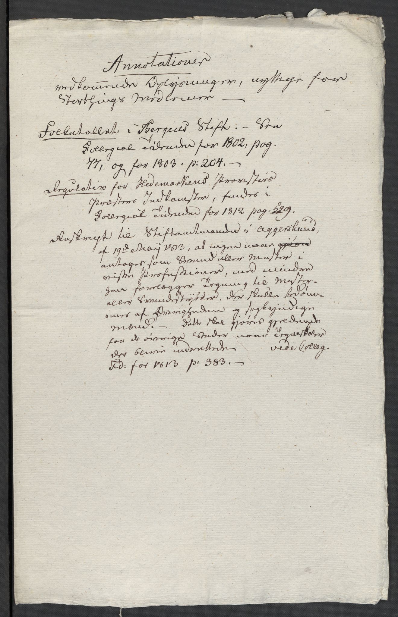 Christie, Wilhelm Frimann Koren, RA/PA-0014/F/L0006: Christies dokumenter fra Stortinget, 1817-1818, s. 258