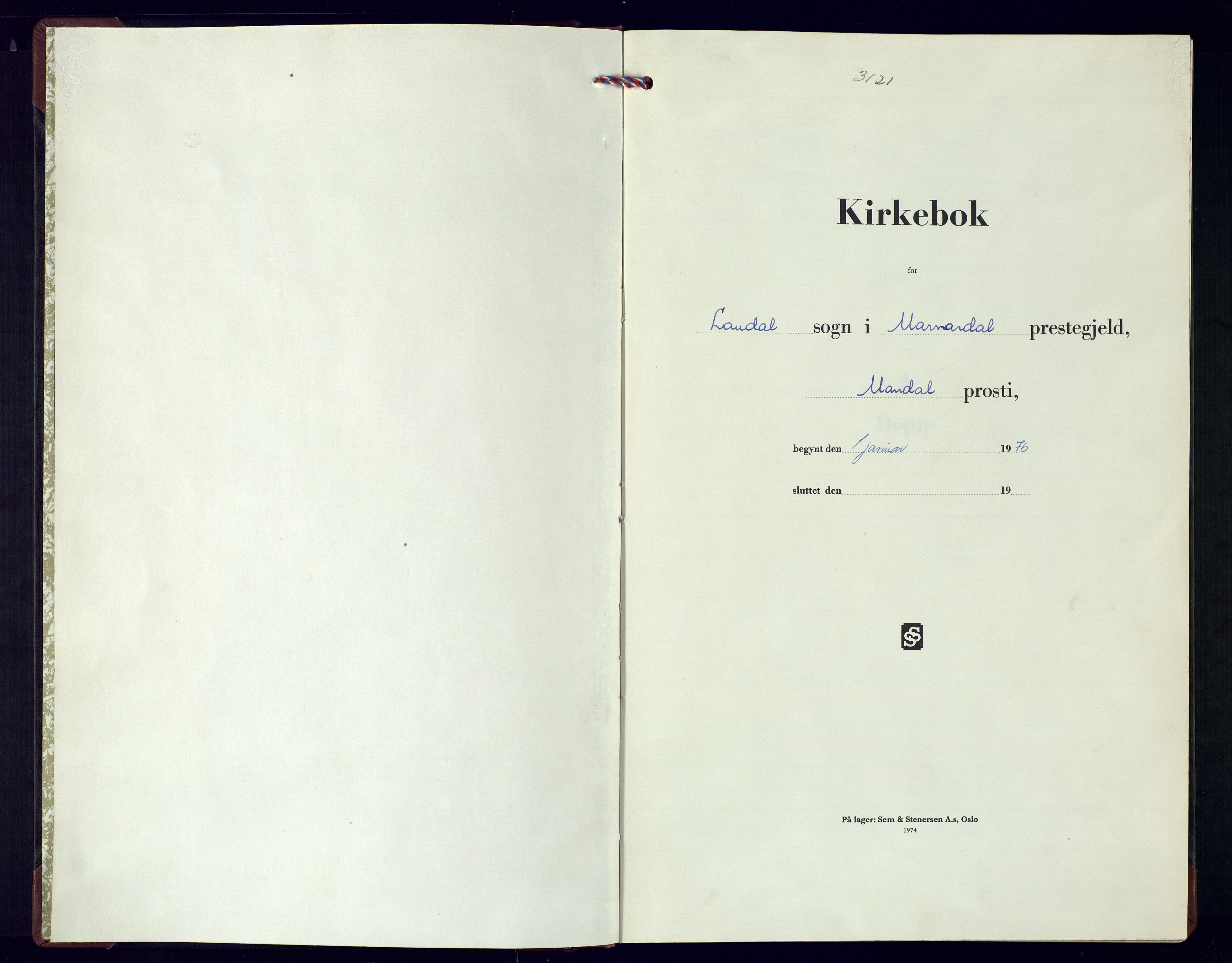 Holum sokneprestkontor, AV/SAK-1111-0022/F/Fb/Fbb/L0007: Klokkerbok nr. B-7, 1976-1978