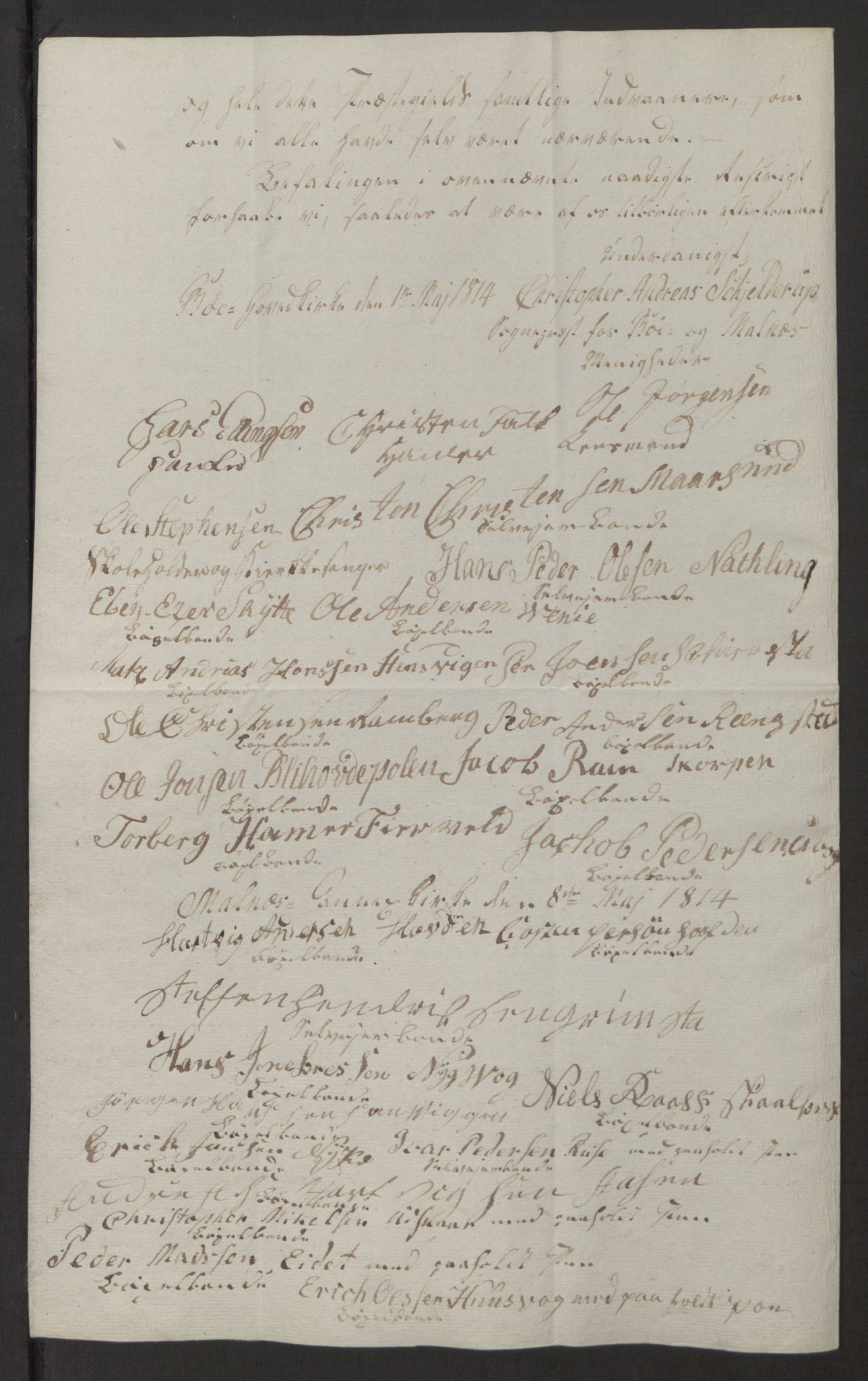 Fylkesmannen i Nordland, SAT/A-0499/1.1/Ø/Øz/L0002/0003: Diverse / Adresser til Christian Frederik, 1814, s. 24