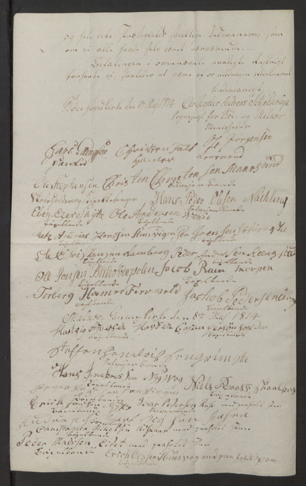Fylkesmannen i Nordland, AV/SAT-A-0499/1.1/Ø/Øz/L0002/0003: Diverse / Adresser til Christian Frederik, 1814, s. 24