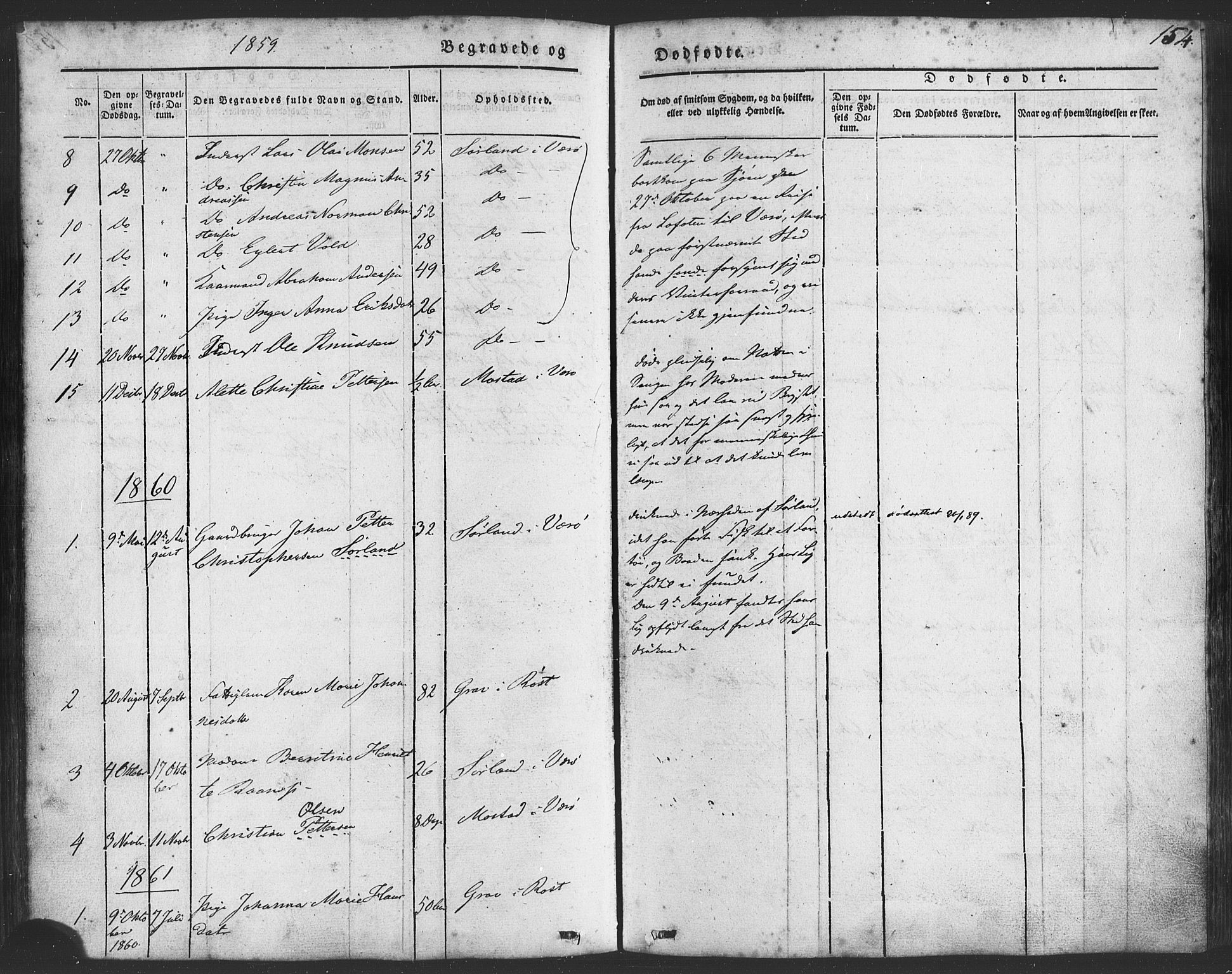 Ministerialprotokoller, klokkerbøker og fødselsregistre - Nordland, SAT/A-1459/807/L0121: Ministerialbok nr. 807A04, 1846-1879, s. 154