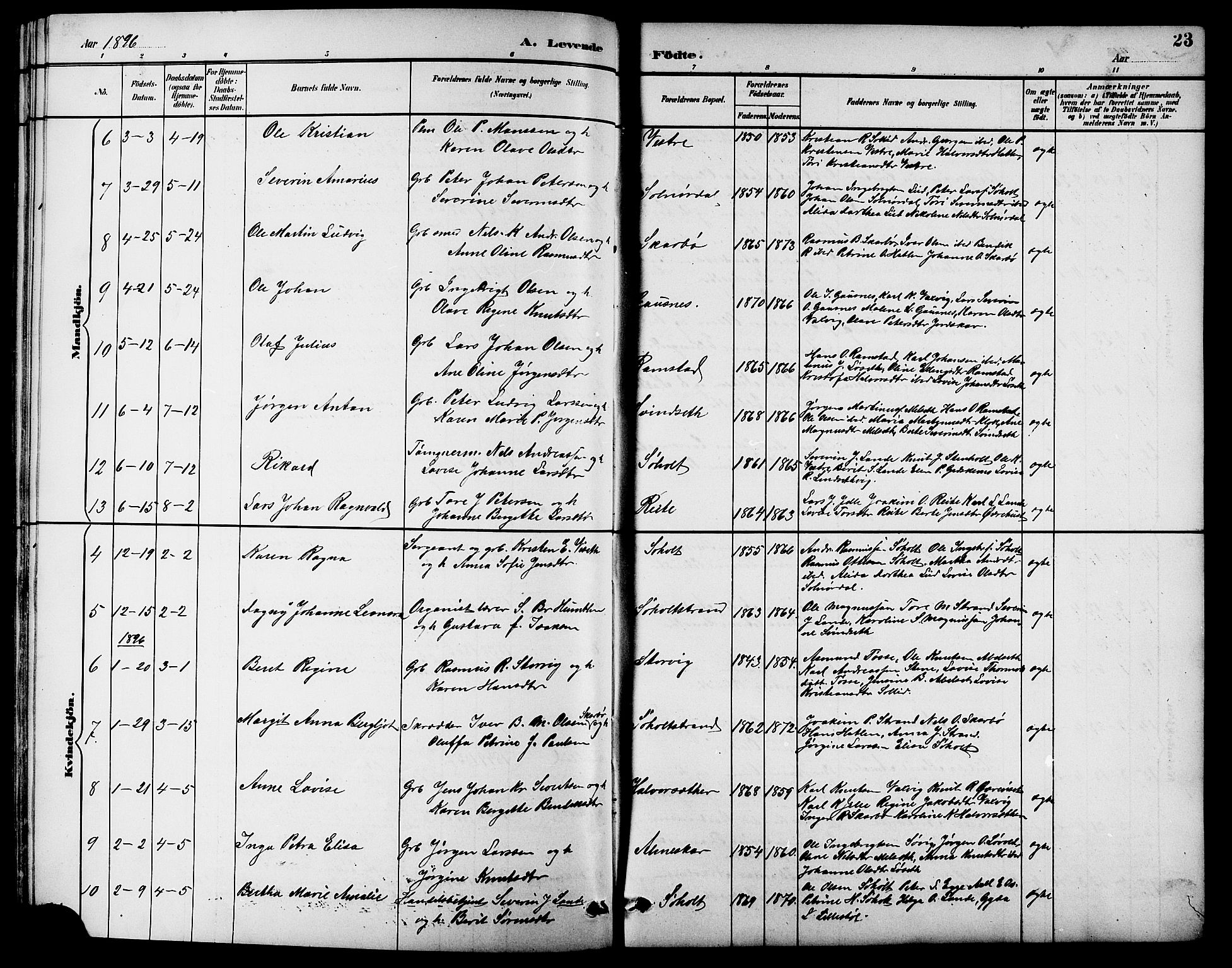 Ministerialprotokoller, klokkerbøker og fødselsregistre - Møre og Romsdal, AV/SAT-A-1454/522/L0327: Klokkerbok nr. 522C06, 1890-1915, s. 23