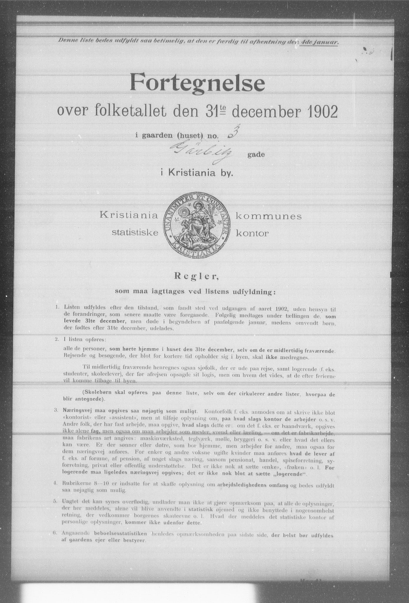 OBA, Kommunal folketelling 31.12.1902 for Kristiania kjøpstad, 1902, s. 6384