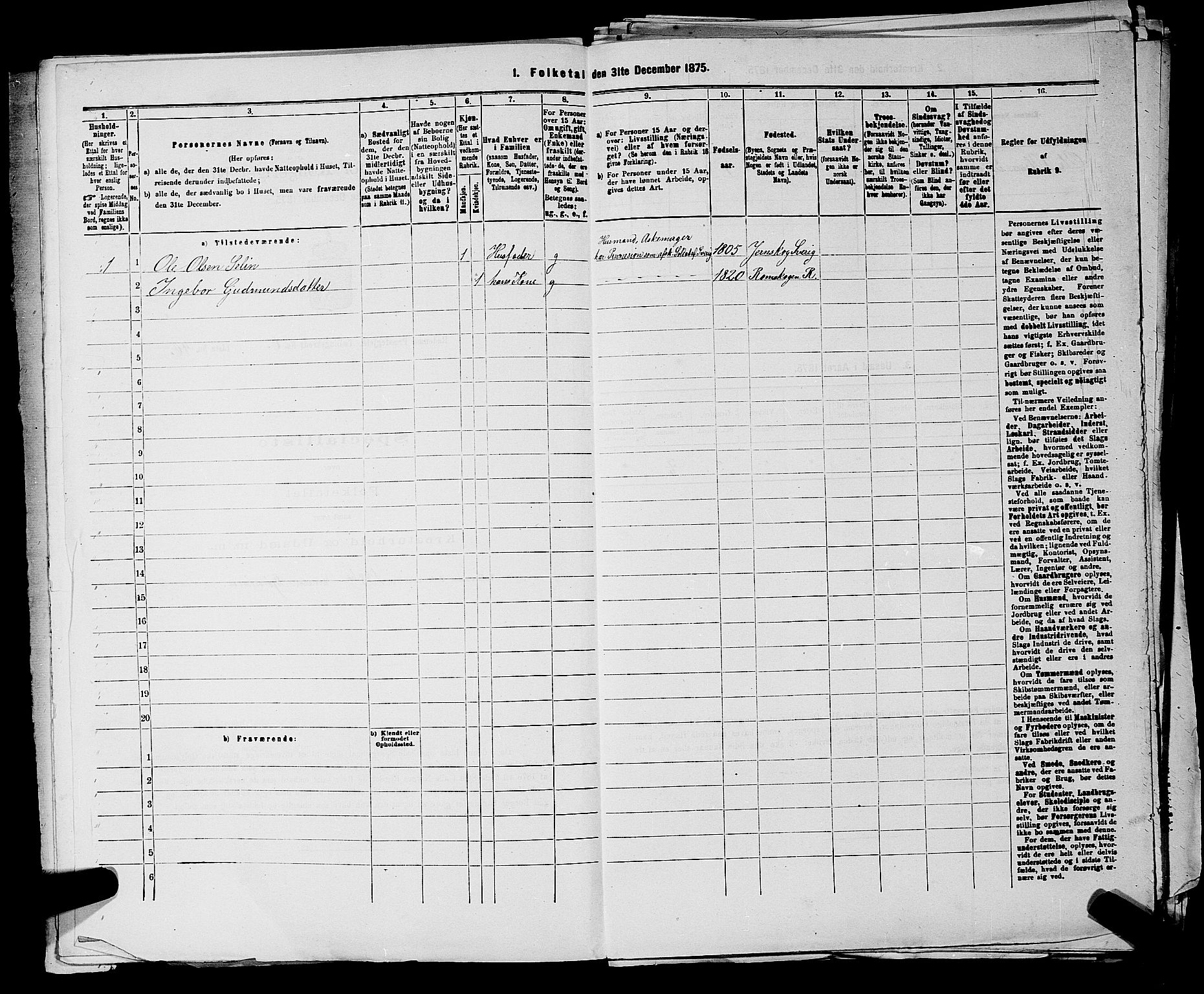 RA, Folketelling 1875 for 0120P Rødenes prestegjeld, 1875, s. 807