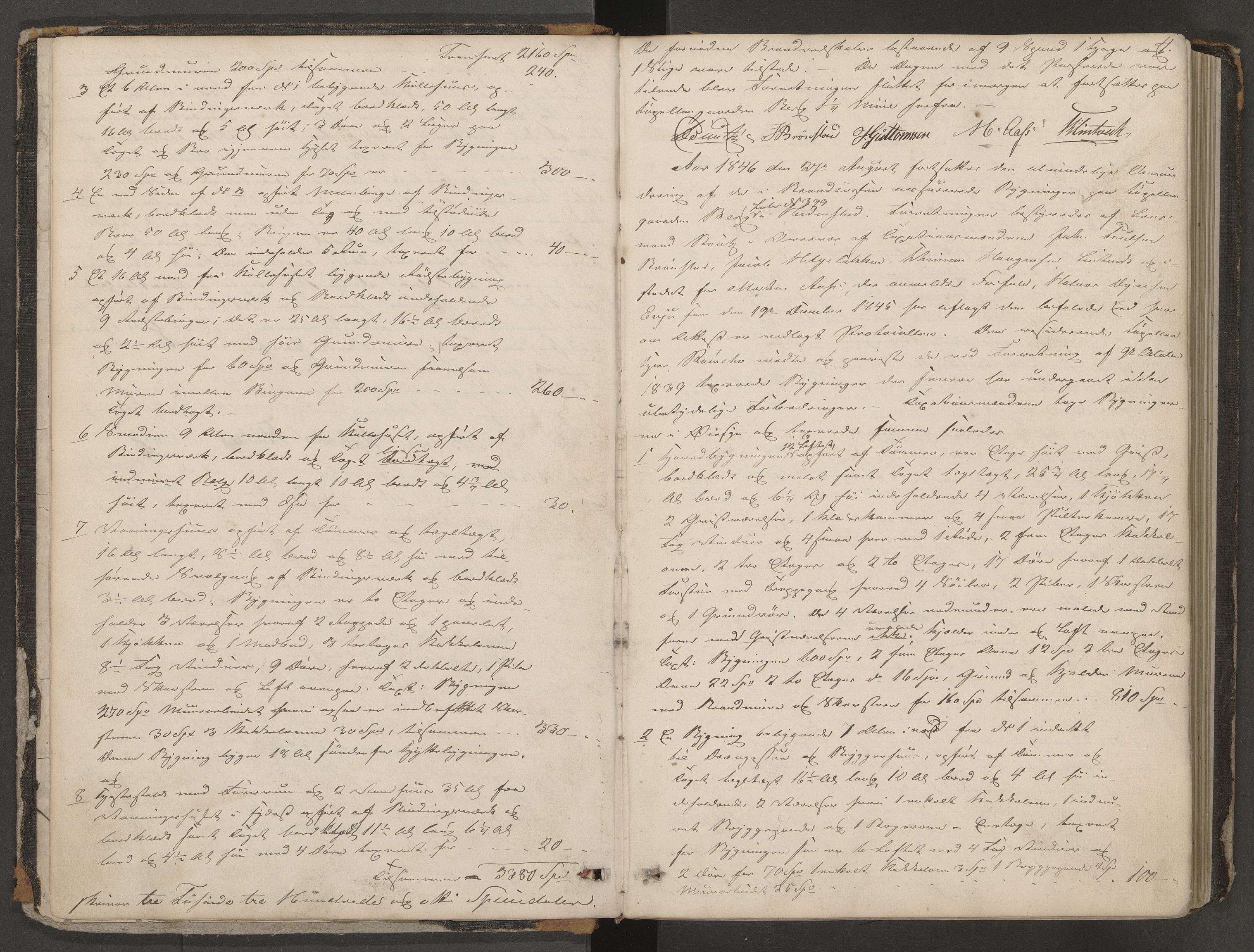 Øvre Sandsvær lensmannskontor, AV/SAKO-A-514/Y/Yc/Yca/L0001: Branntakstprotokoll, 1846-1882