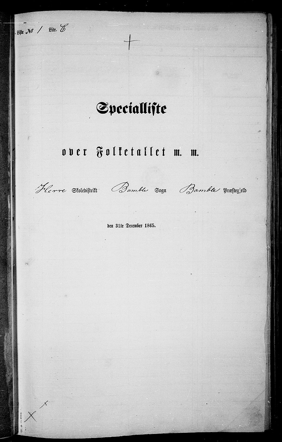 RA, Folketelling 1865 for 0814P Bamble prestegjeld, 1865, s. 39