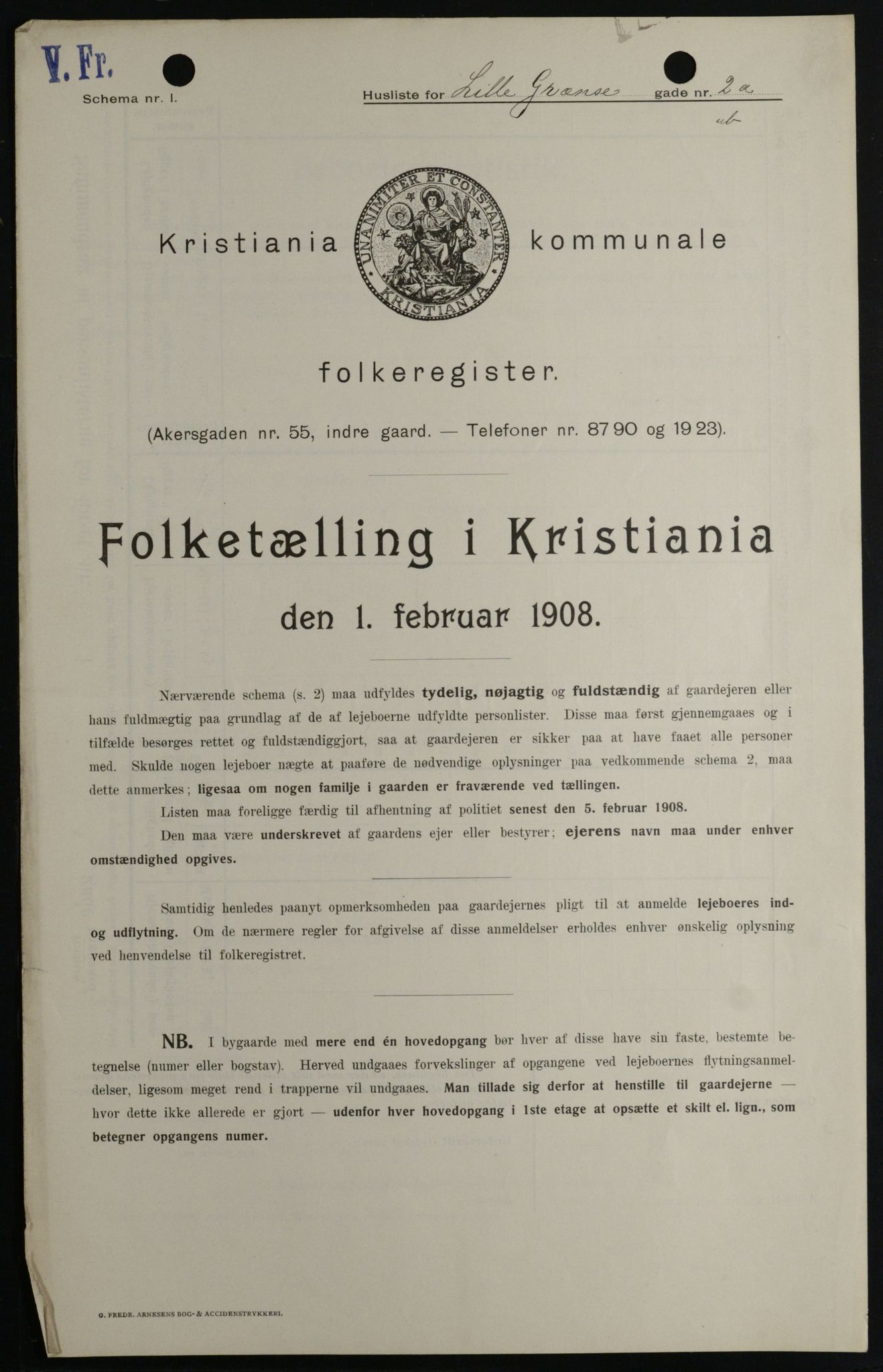 OBA, Kommunal folketelling 1.2.1908 for Kristiania kjøpstad, 1908, s. 51620