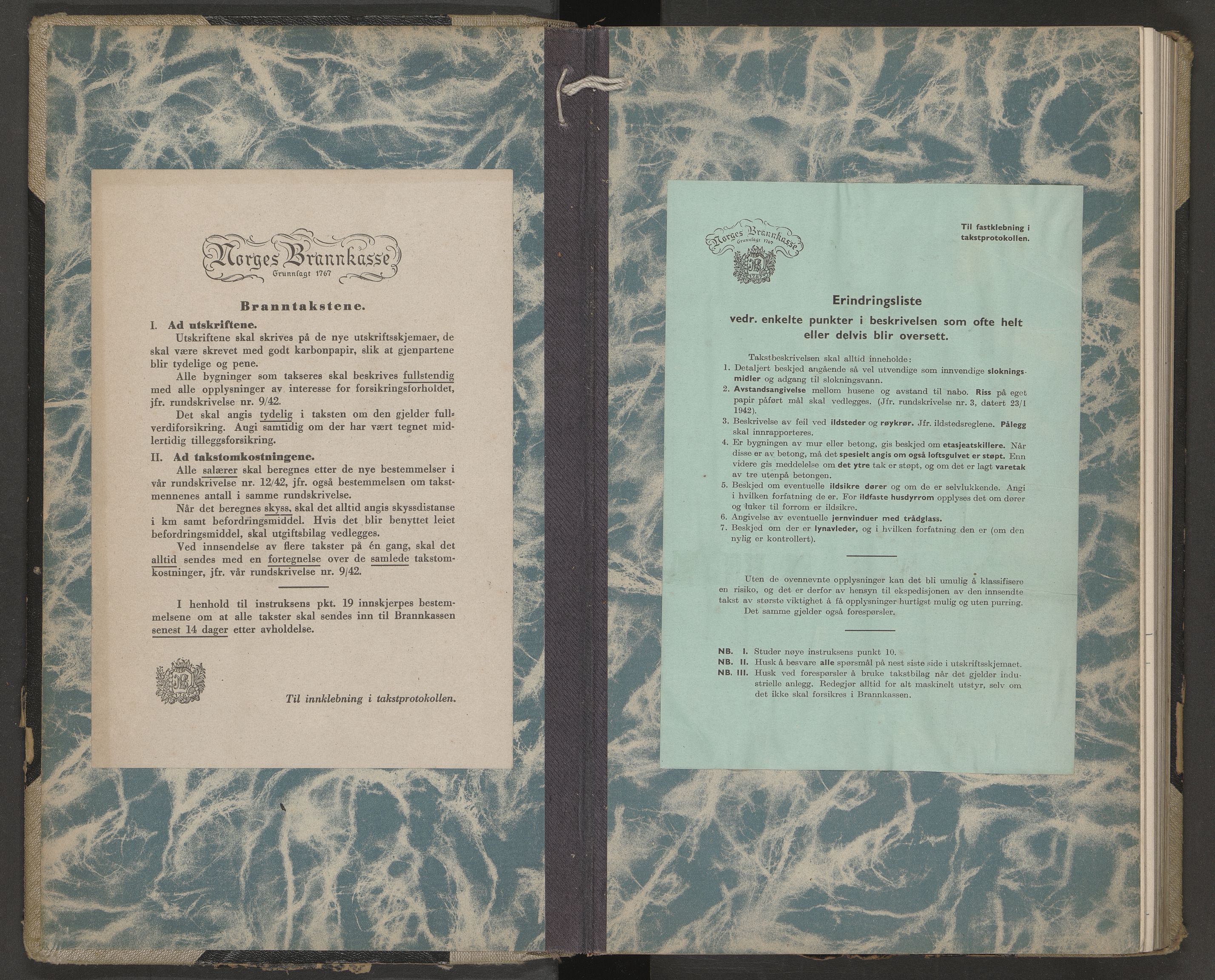 Hurum lensmannskontor, AV/SAKO-A-505/Y/Yb/Yba/L0015: Branntakstprotokoll, 1949-1951