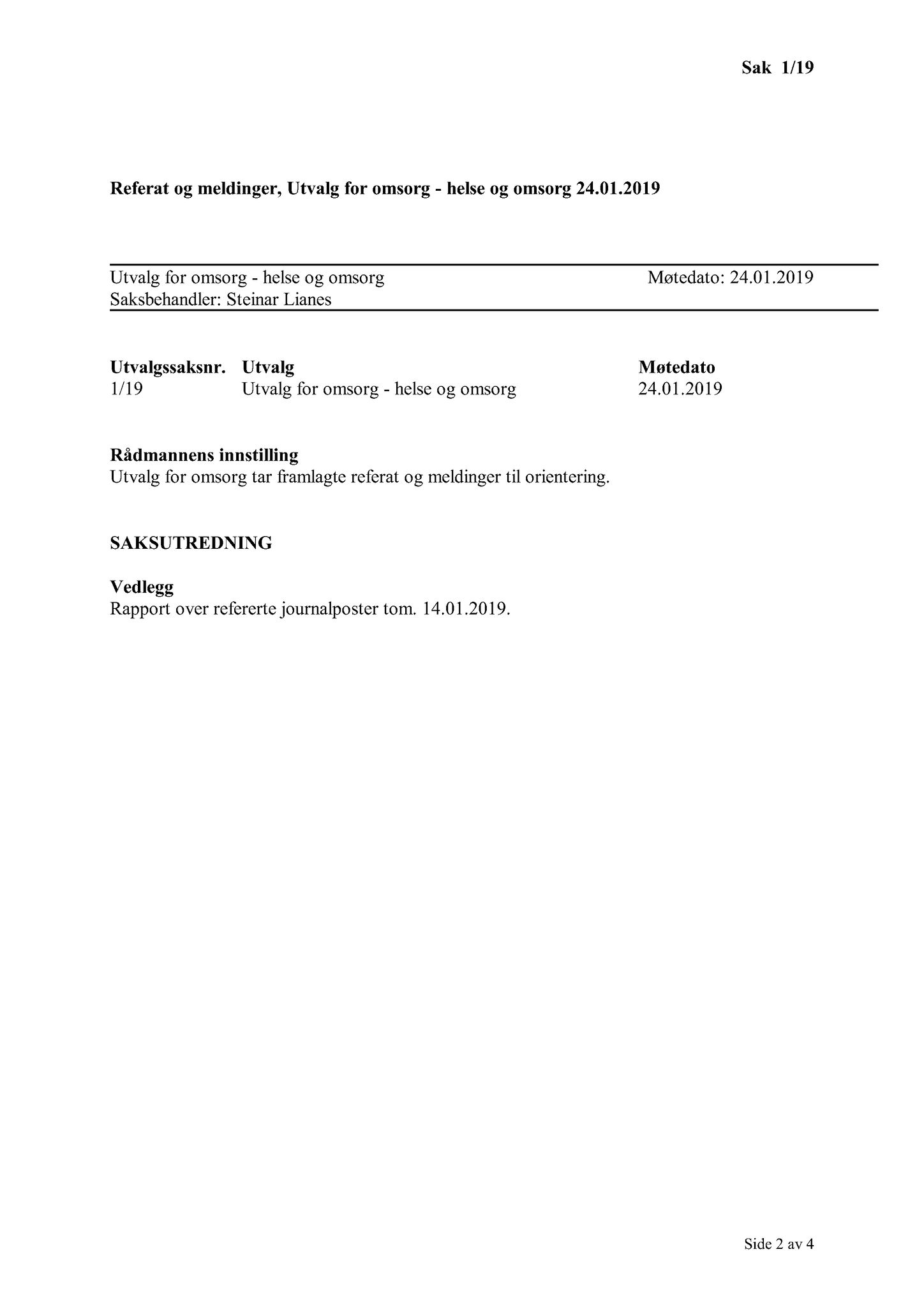 Klæbu Kommune, TRKO/KK/05-UOm/L010: Utvalg for omsorg - Møtedokumenter, 2019, s. 3