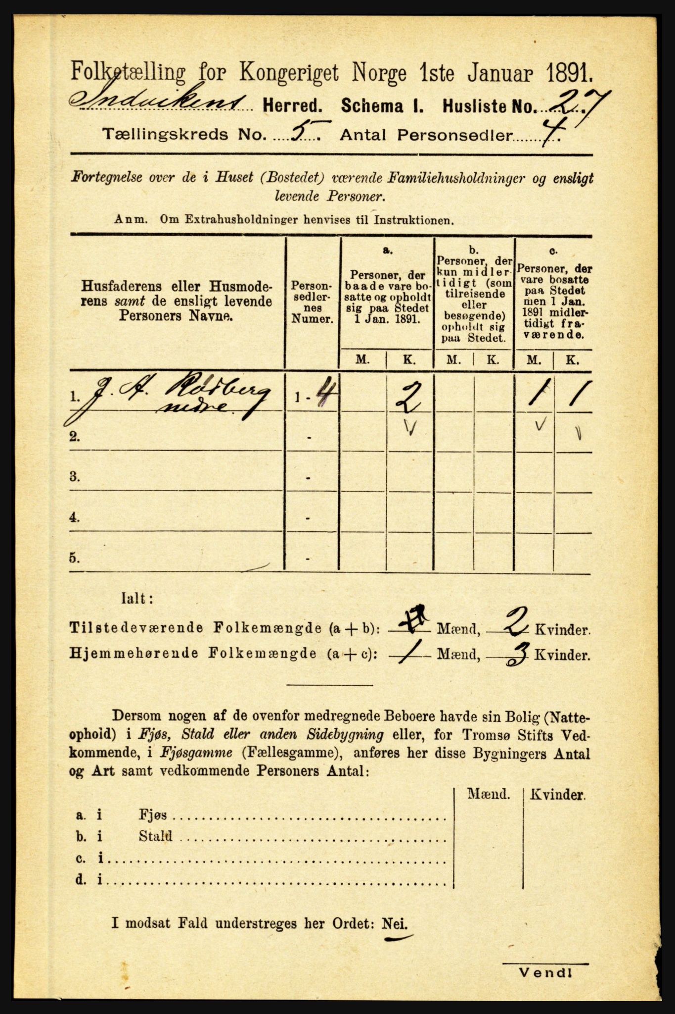 RA, Folketelling 1891 for 1447 Innvik herred, 1891, s. 1919