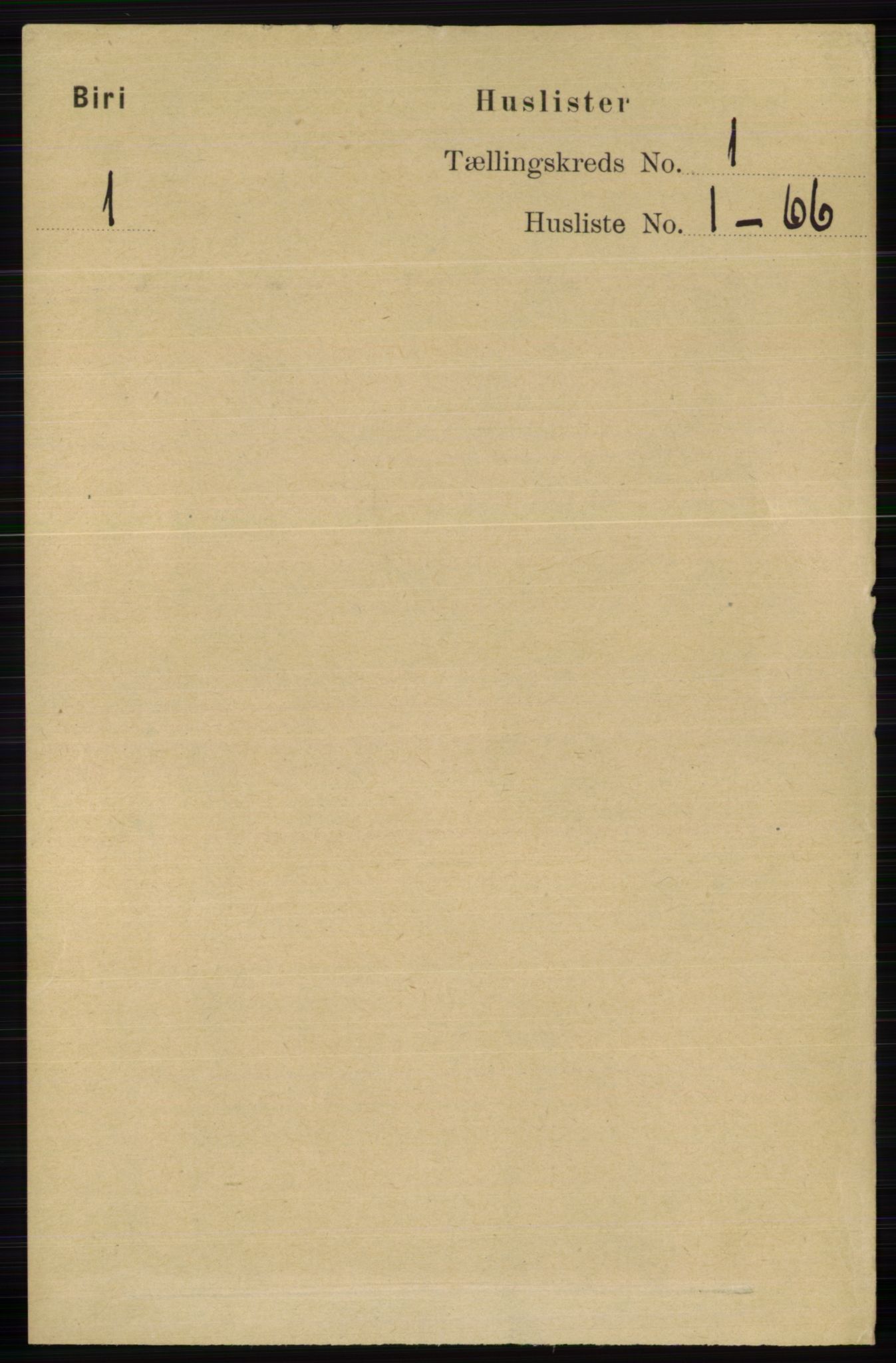 RA, Folketelling 1891 for 0525 Biri herred, 1891, s. 35