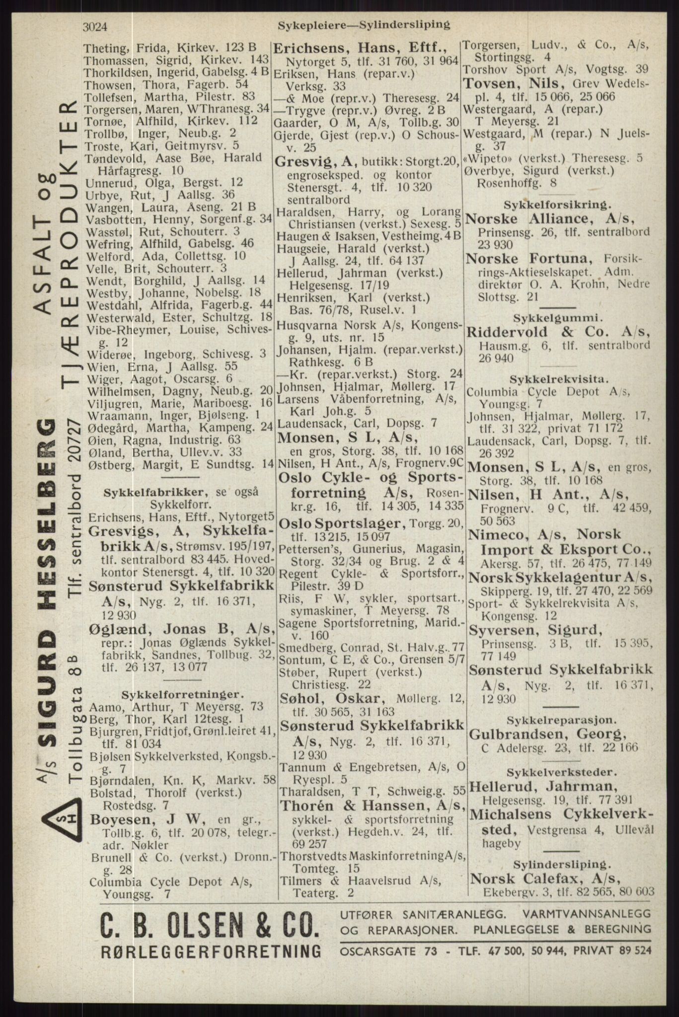 Kristiania/Oslo adressebok, PUBL/-, 1944, s. 3024