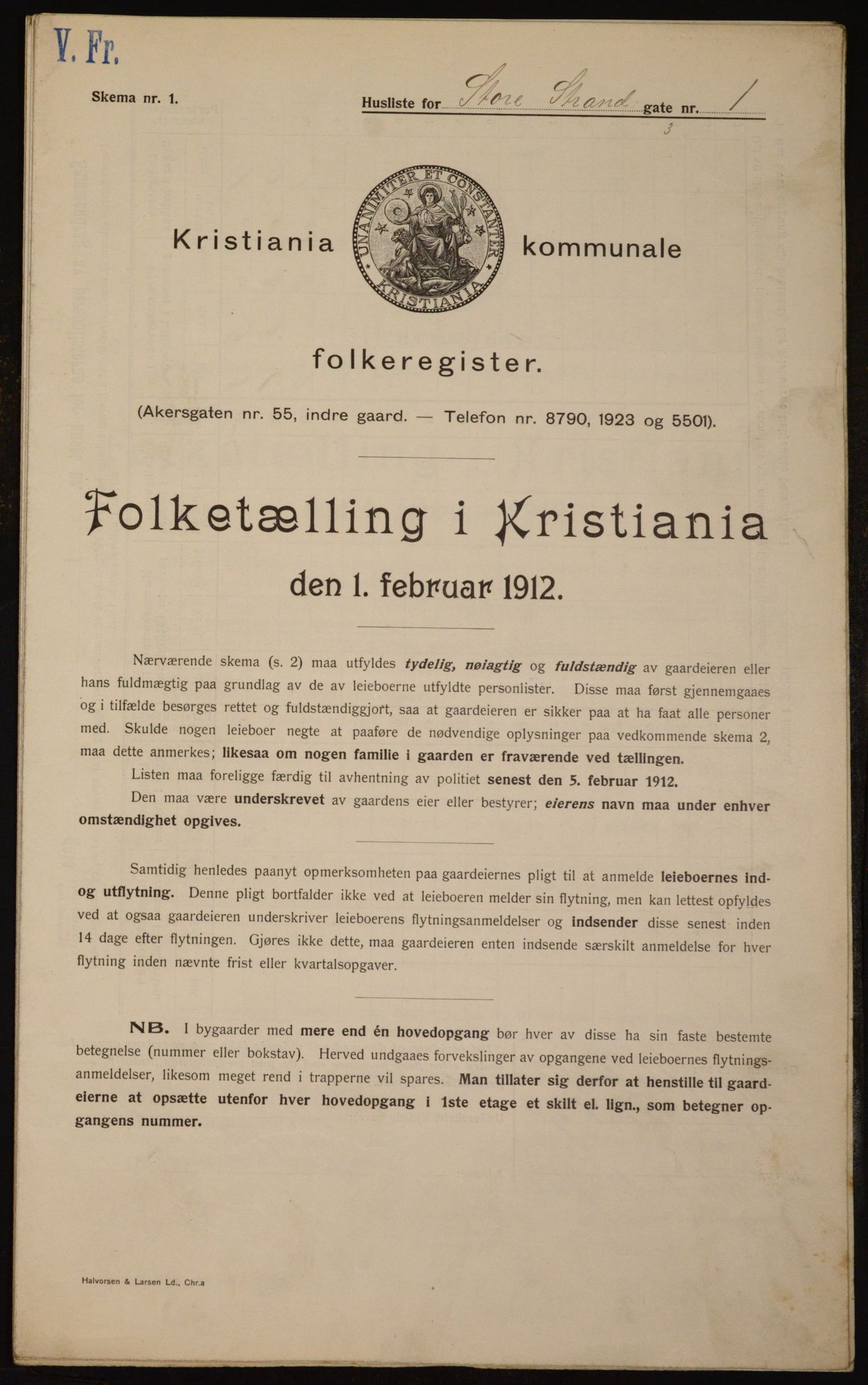OBA, Kommunal folketelling 1.2.1912 for Kristiania, 1912, s. 102893