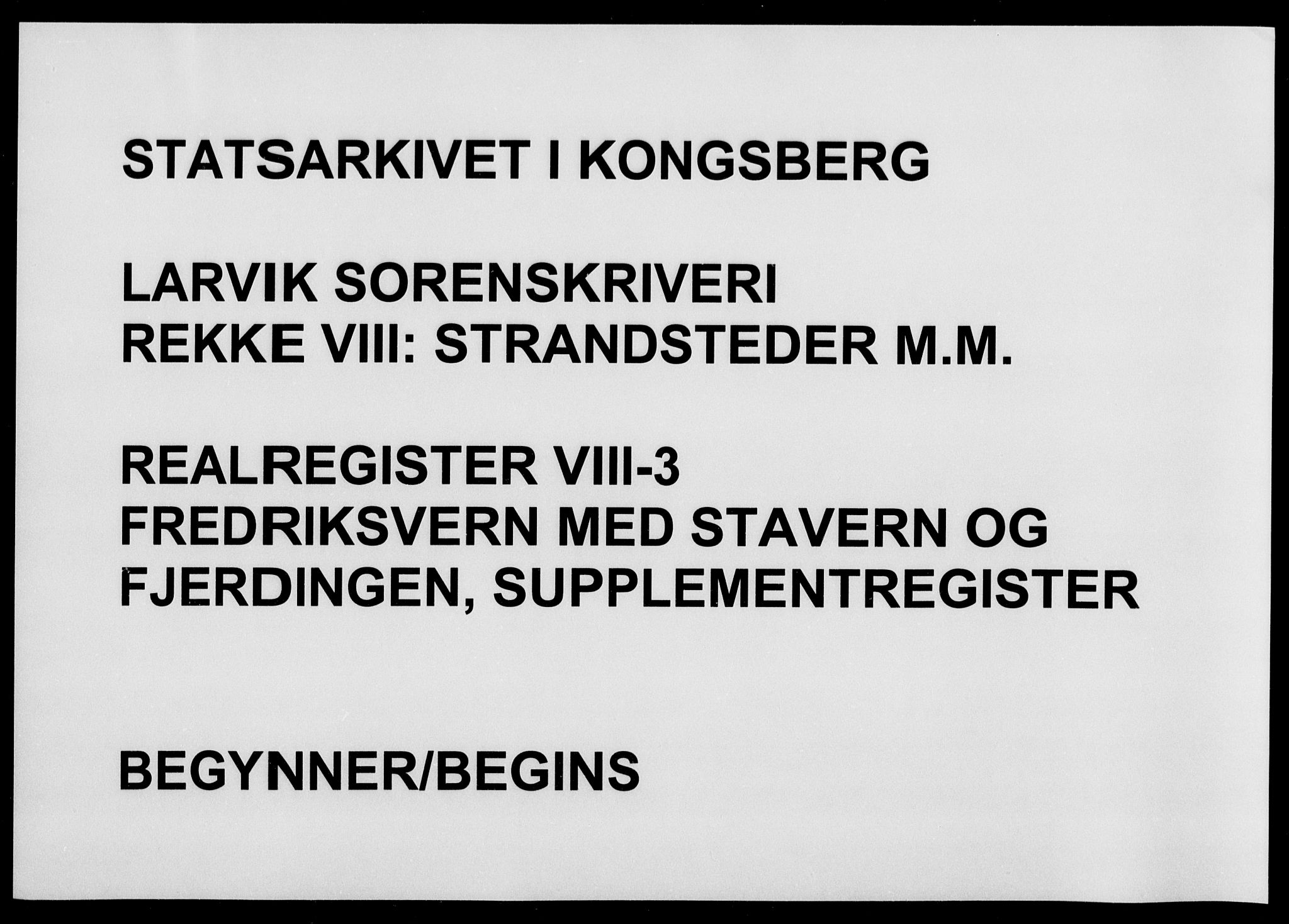 Larvik sorenskriveri, SAKO/A-83/G/Gb/Gbi/L0003: Panteregister nr. VIII 3