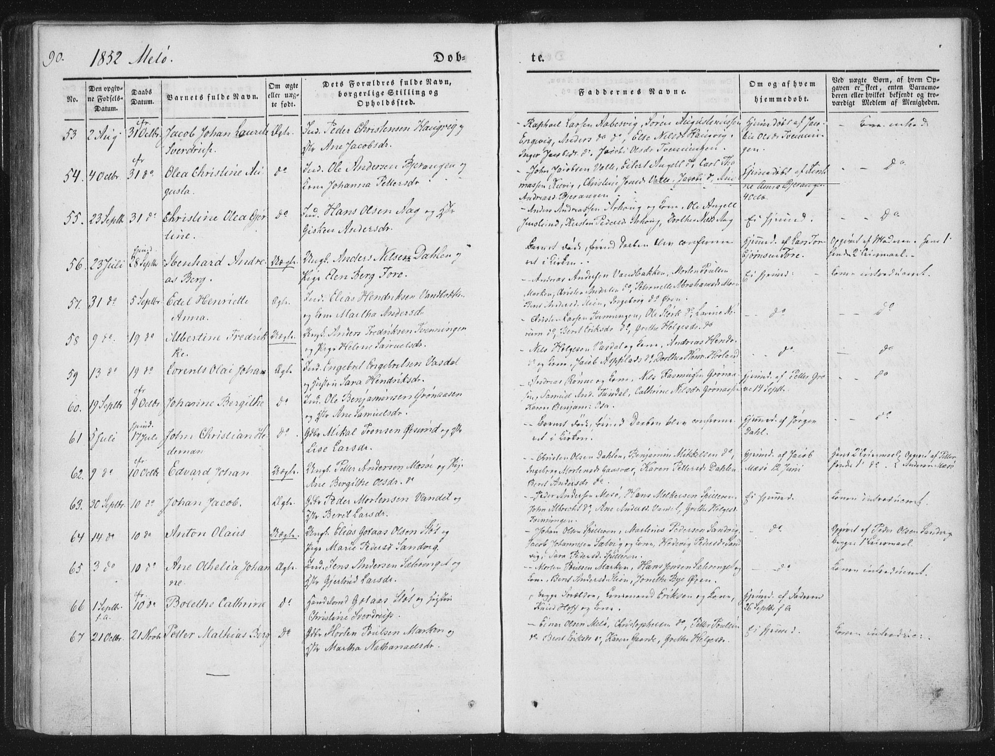 Ministerialprotokoller, klokkerbøker og fødselsregistre - Nordland, SAT/A-1459/841/L0602: Ministerialbok nr. 841A08 /2, 1845-1859, s. 90
