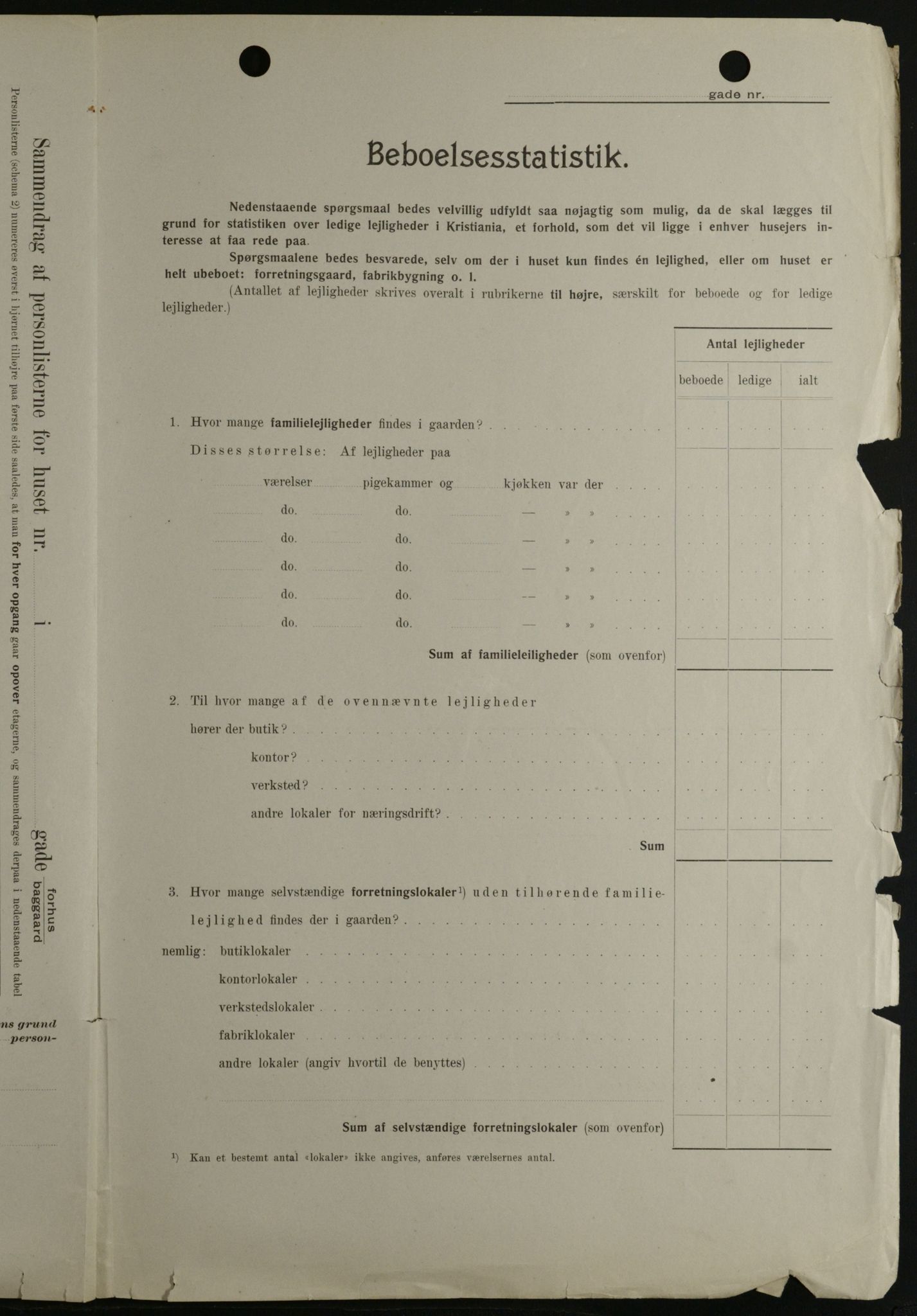OBA, Kommunal folketelling 1.2.1908 for Kristiania kjøpstad, 1908, s. 93023