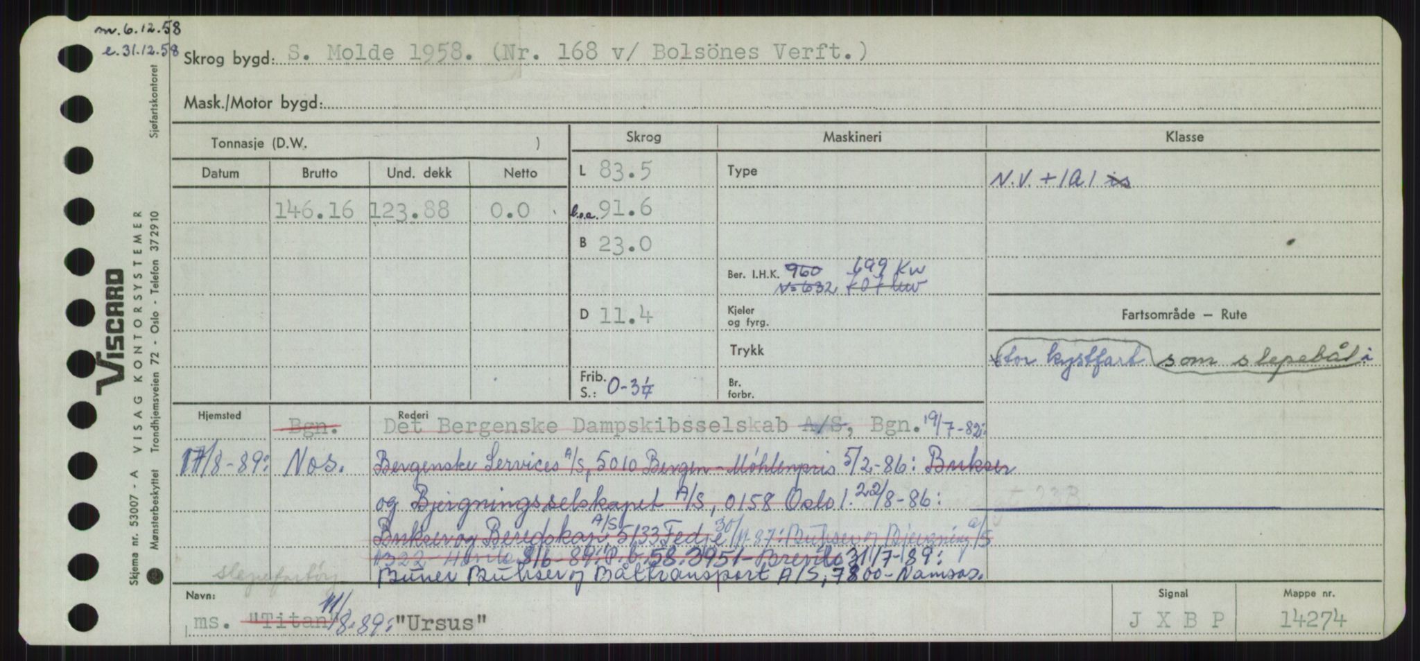 Sjøfartsdirektoratet med forløpere, Skipsmålingen, RA/S-1627/H/Ha/L0006/0002: Fartøy, Sver-Å / Fartøy, U-Å, s. 75