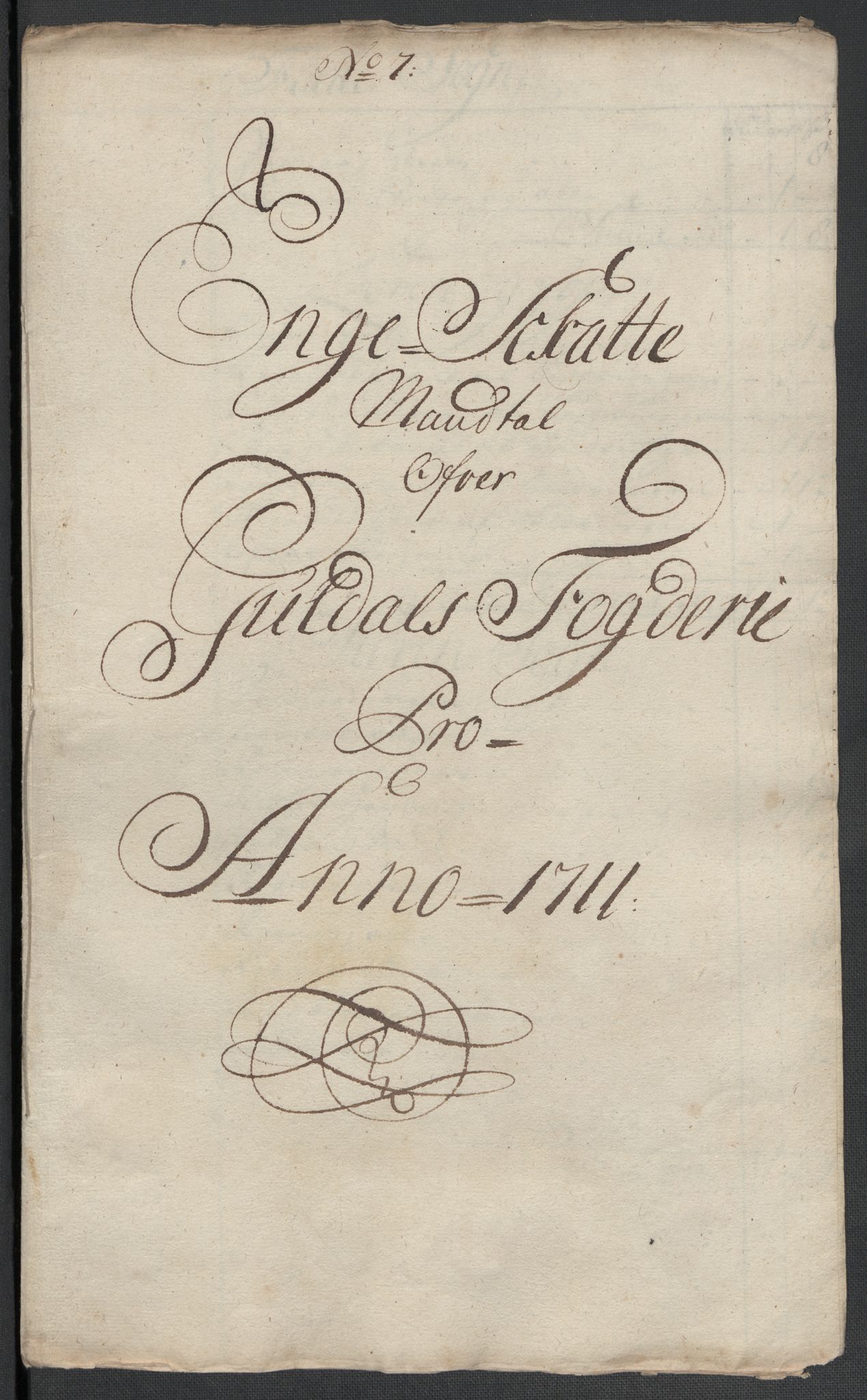 Rentekammeret inntil 1814, Reviderte regnskaper, Fogderegnskap, RA/EA-4092/R60/L3961: Fogderegnskap Orkdal og Gauldal, 1711, s. 355