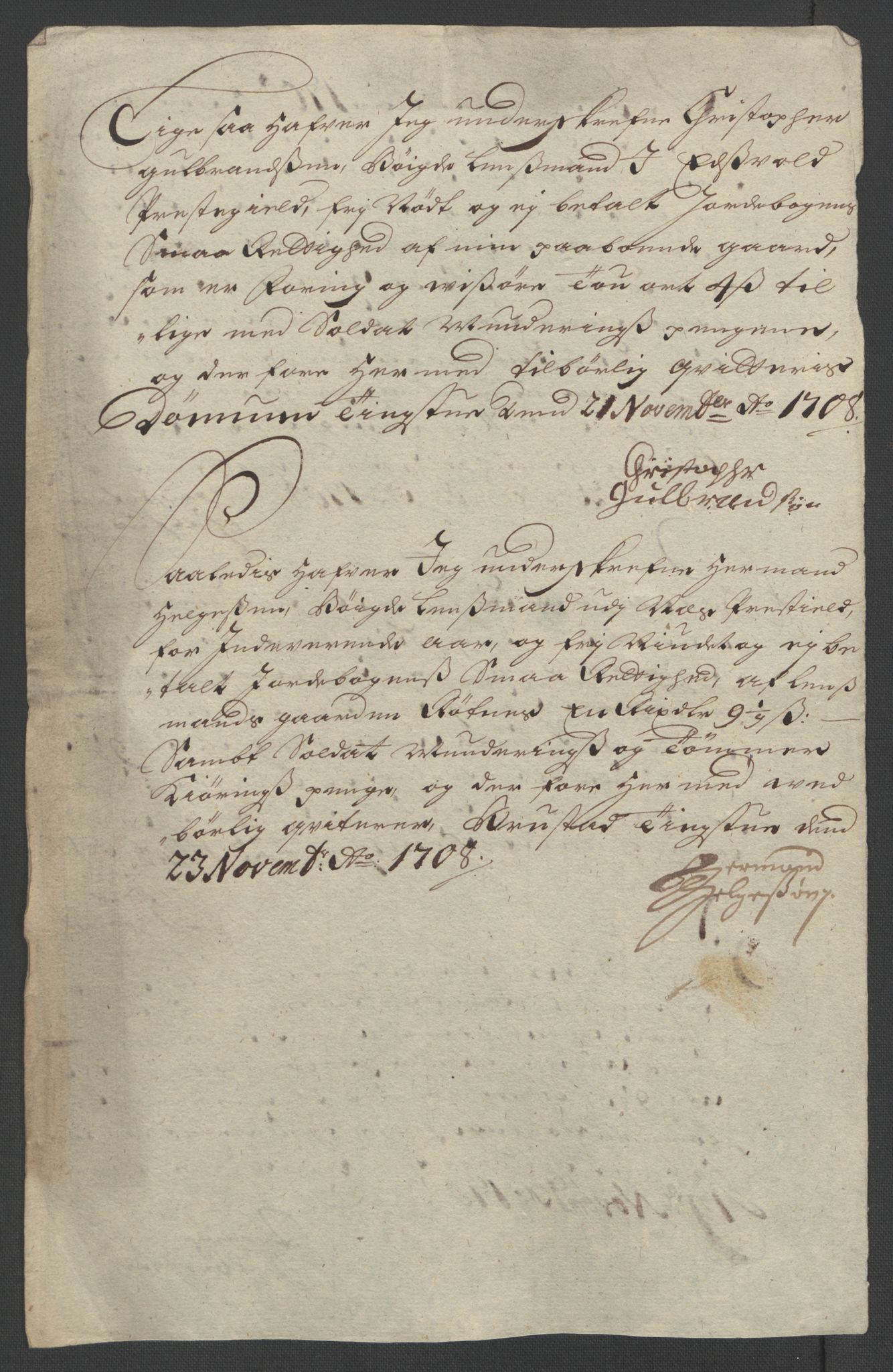 Rentekammeret inntil 1814, Reviderte regnskaper, Fogderegnskap, RA/EA-4092/R12/L0719: Fogderegnskap Øvre Romerike, 1708-1709, s. 32