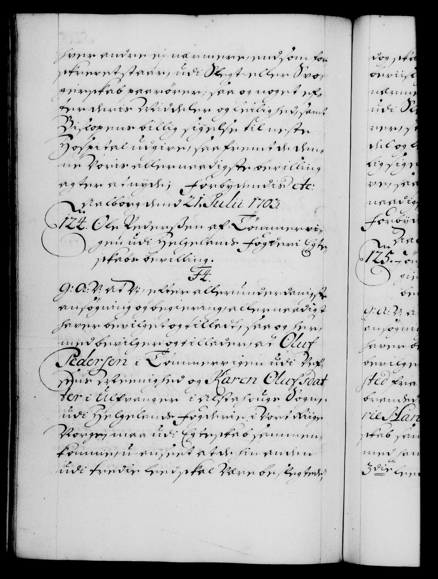 Danske Kanselli 1572-1799, RA/EA-3023/F/Fc/Fca/Fcaa/L0018: Norske registre, 1699-1703, s. 525b