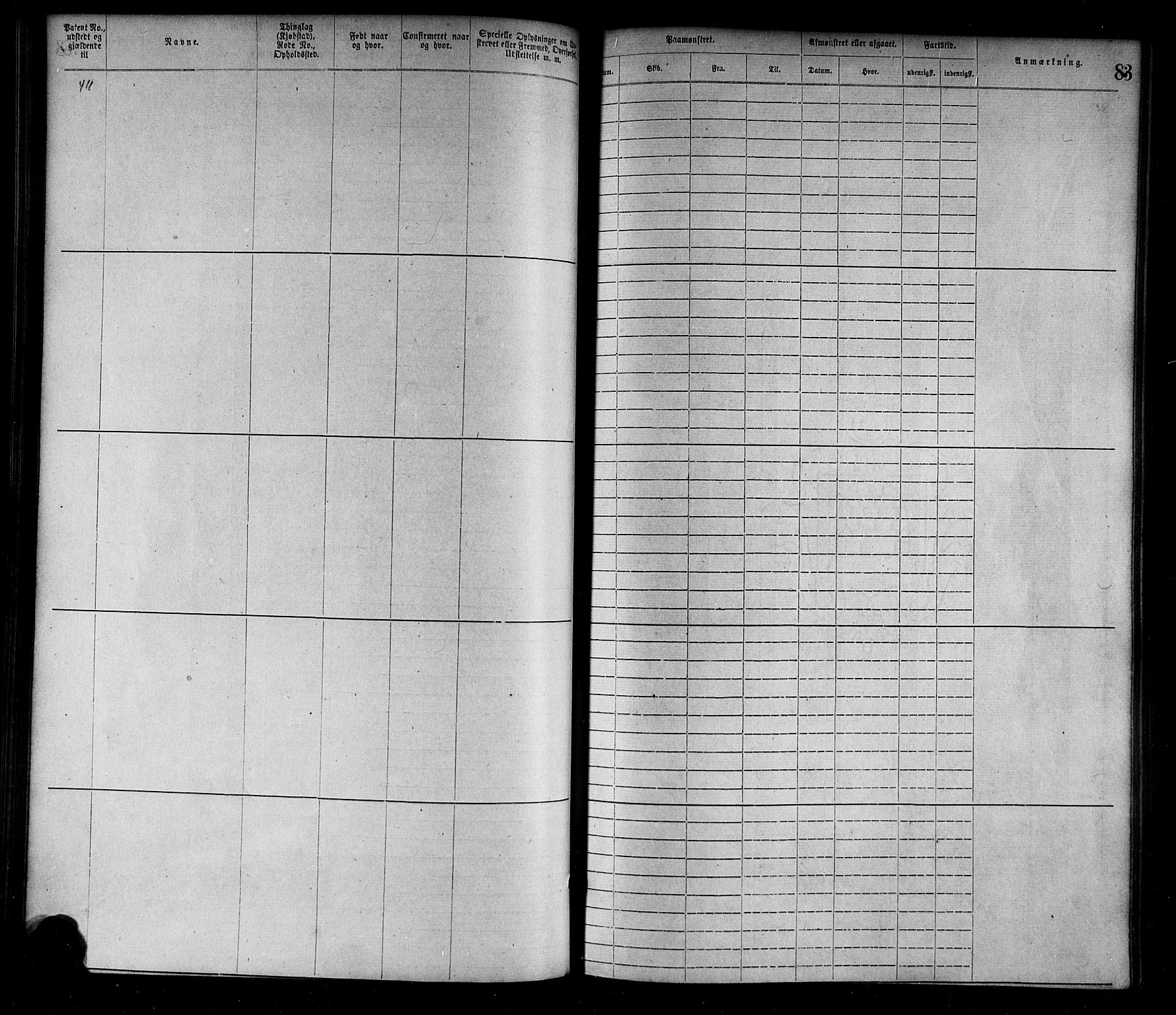 Flekkefjord mønstringskrets, SAK/2031-0018/F/Fa/L0002: Annotasjonsrulle nr 1-1920 med register, N-2, 1870-1891, s. 104