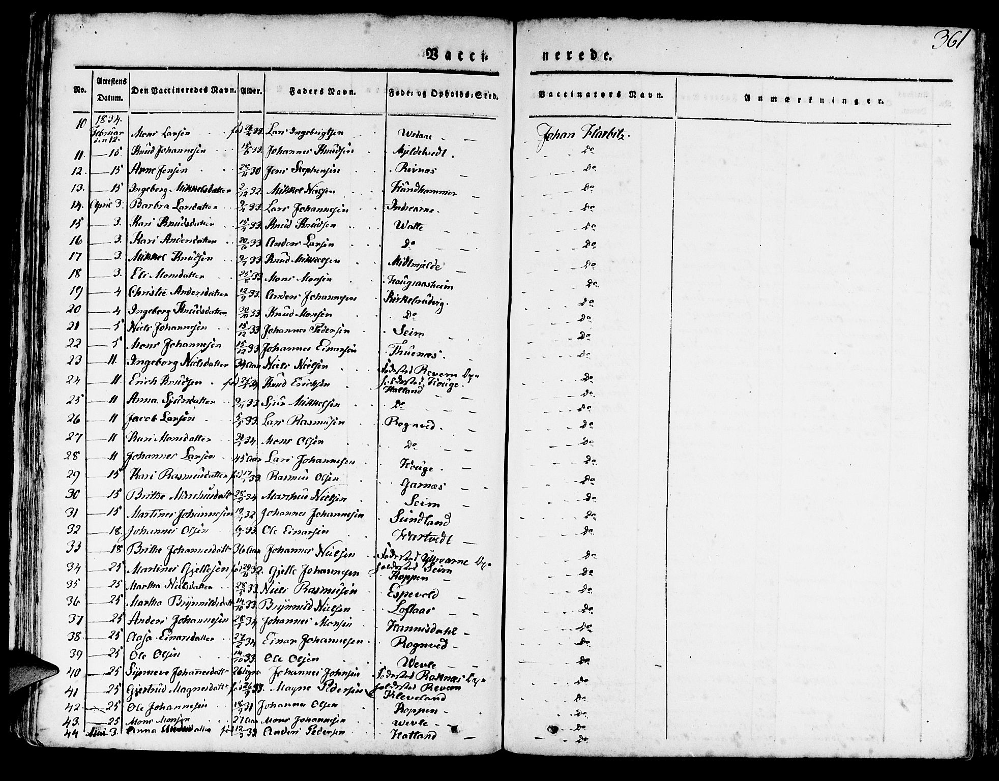 Haus sokneprestembete, AV/SAB-A-75601/H/Haa: Ministerialbok nr. A 14, 1827-1838, s. 361