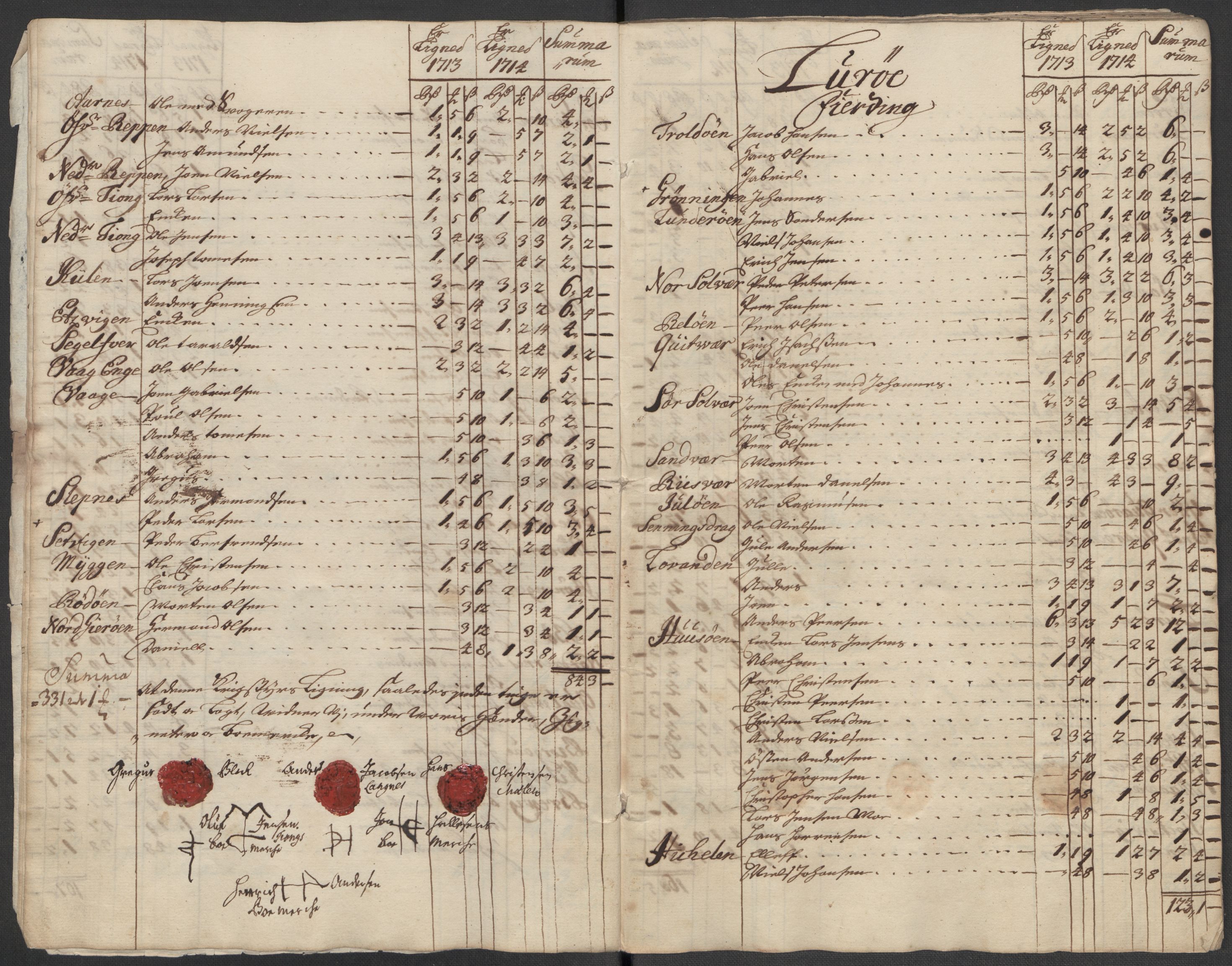 Rentekammeret inntil 1814, Reviderte regnskaper, Fogderegnskap, RA/EA-4092/R65/L4513: Fogderegnskap Helgeland, 1714-1715, s. 289