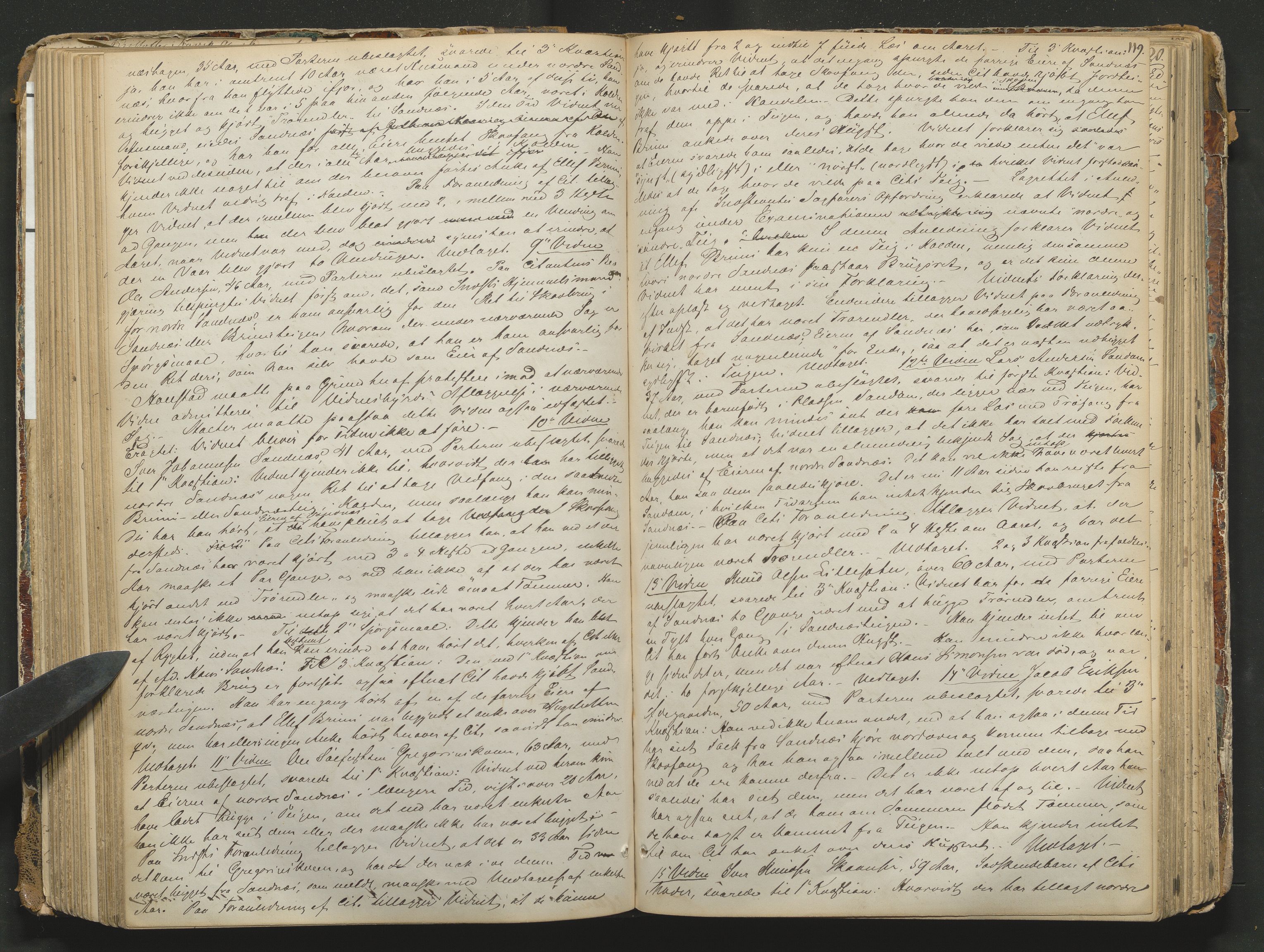 Nord-Gudbrandsdal tingrett, AV/SAH-TING-002/G/Gc/Gcb/L0002: Ekstrarettsprotokoll for åstedssaker, 1857-1869, s. 118b-119a